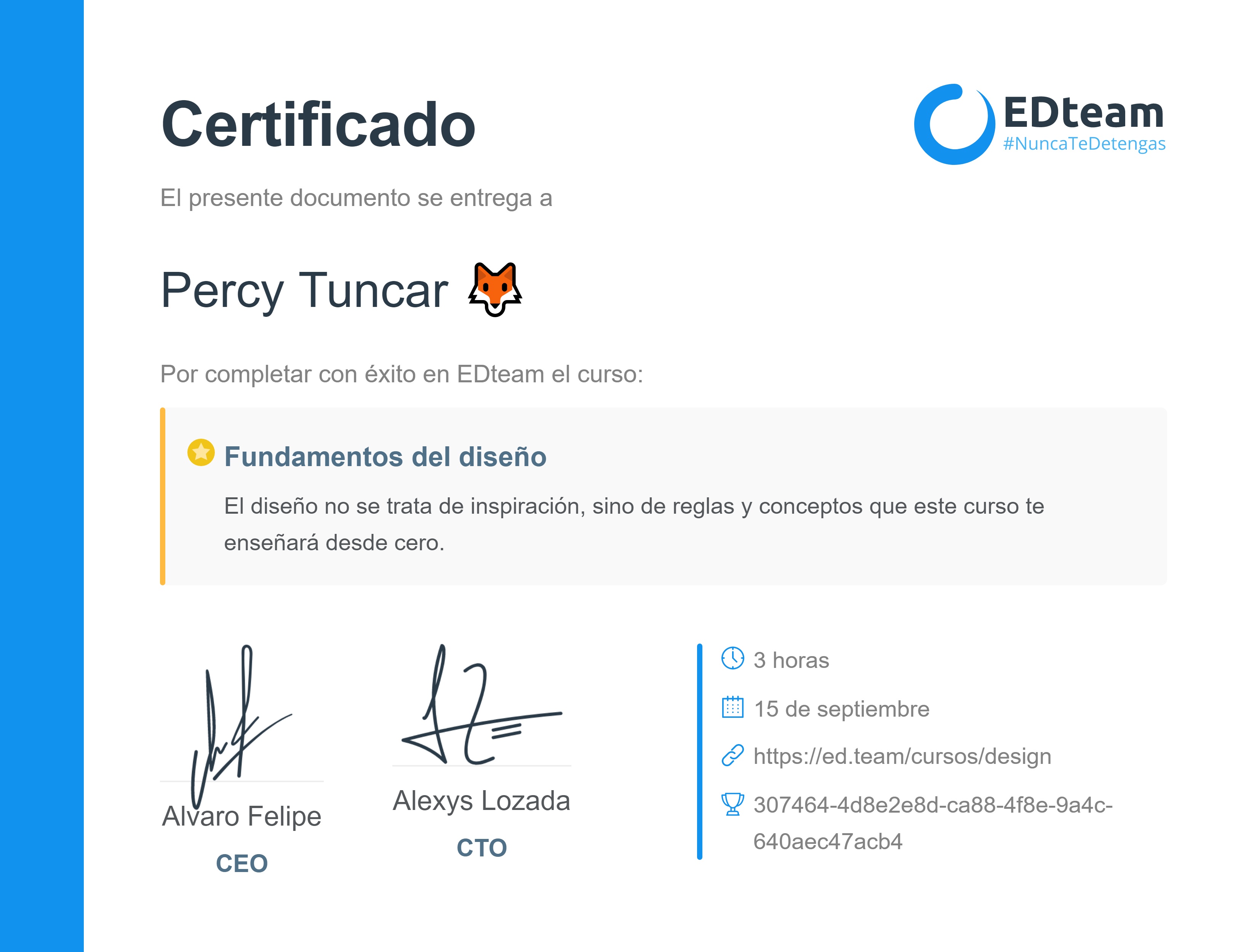 Certificado de curso