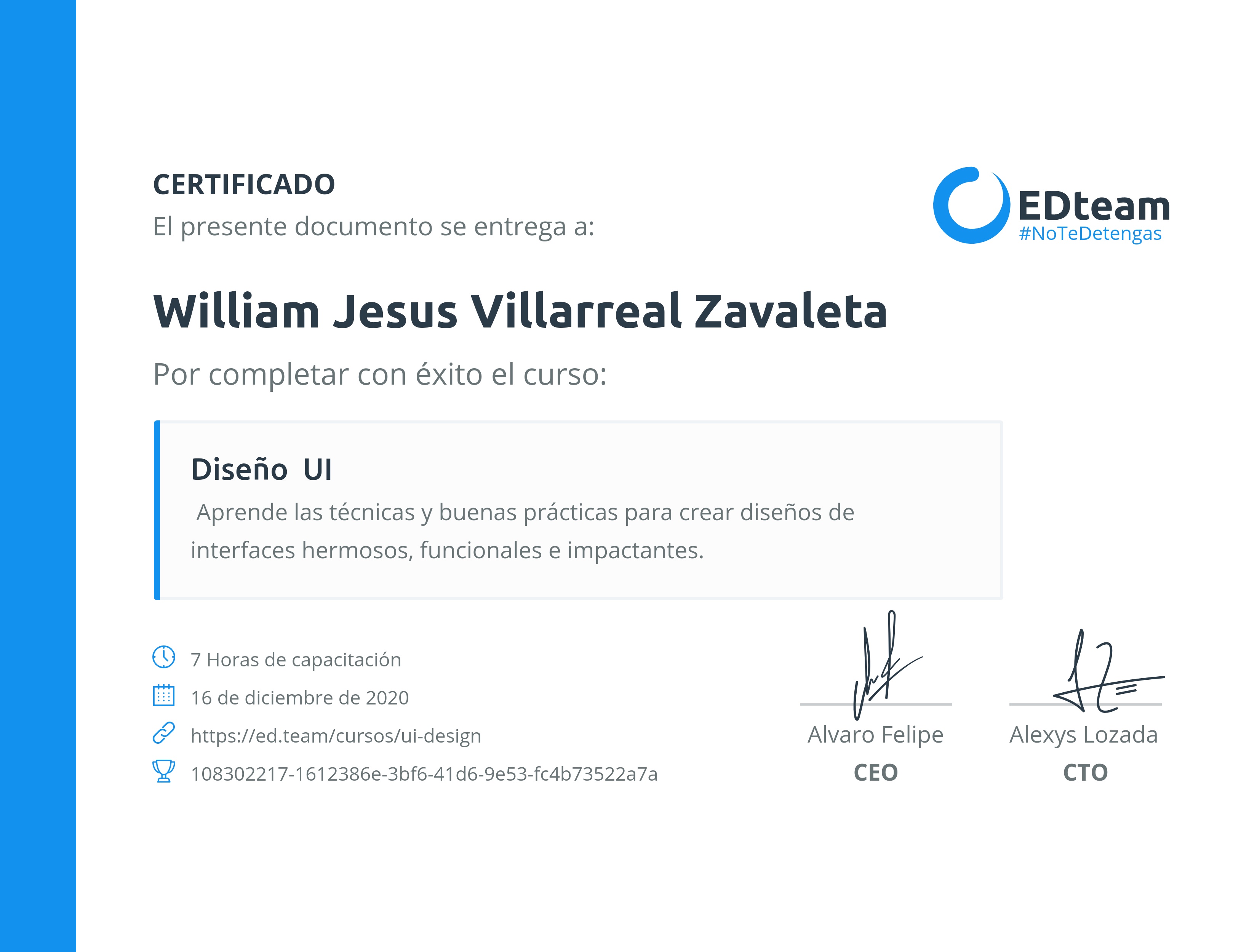 Certificado de curso