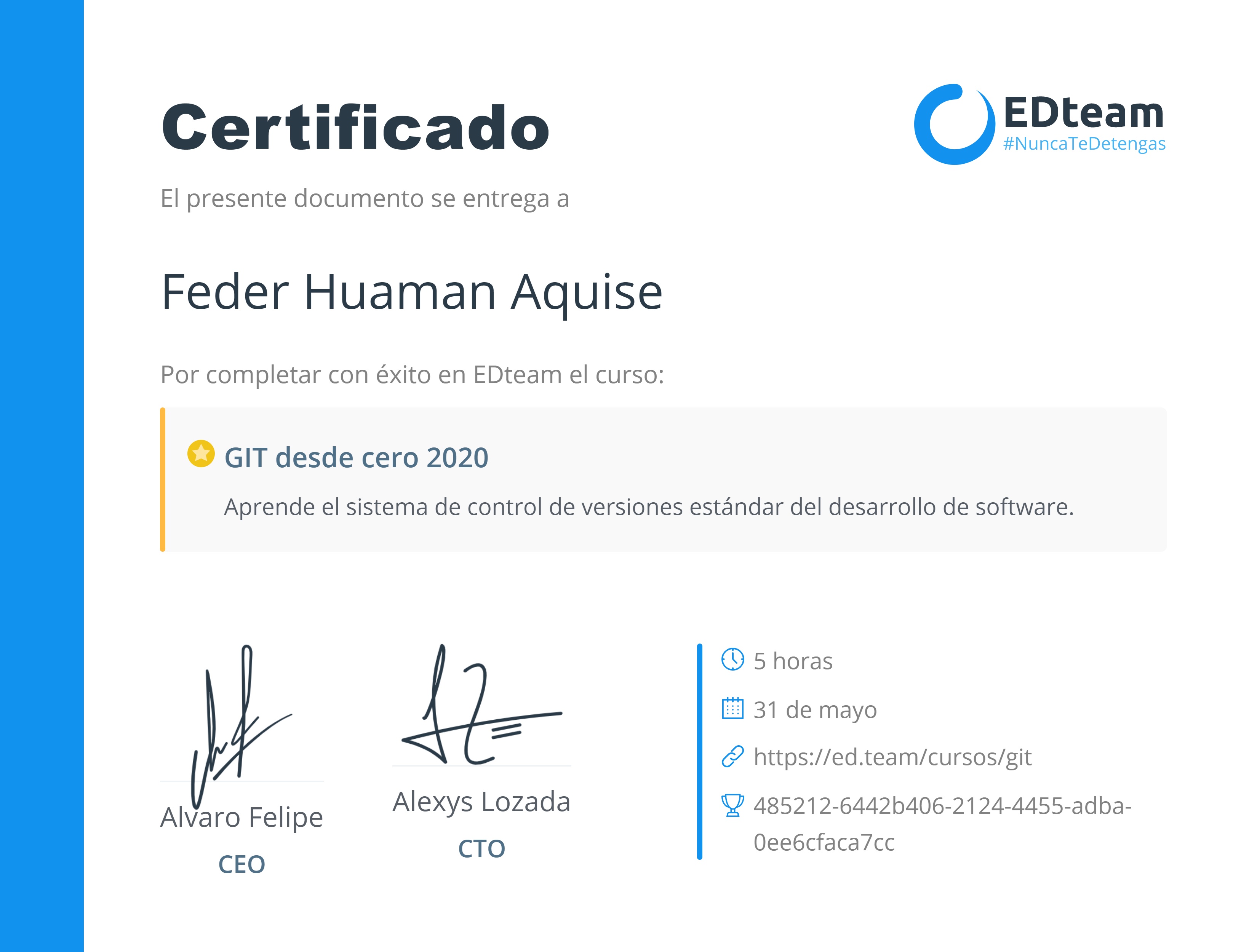 Certificado de curso