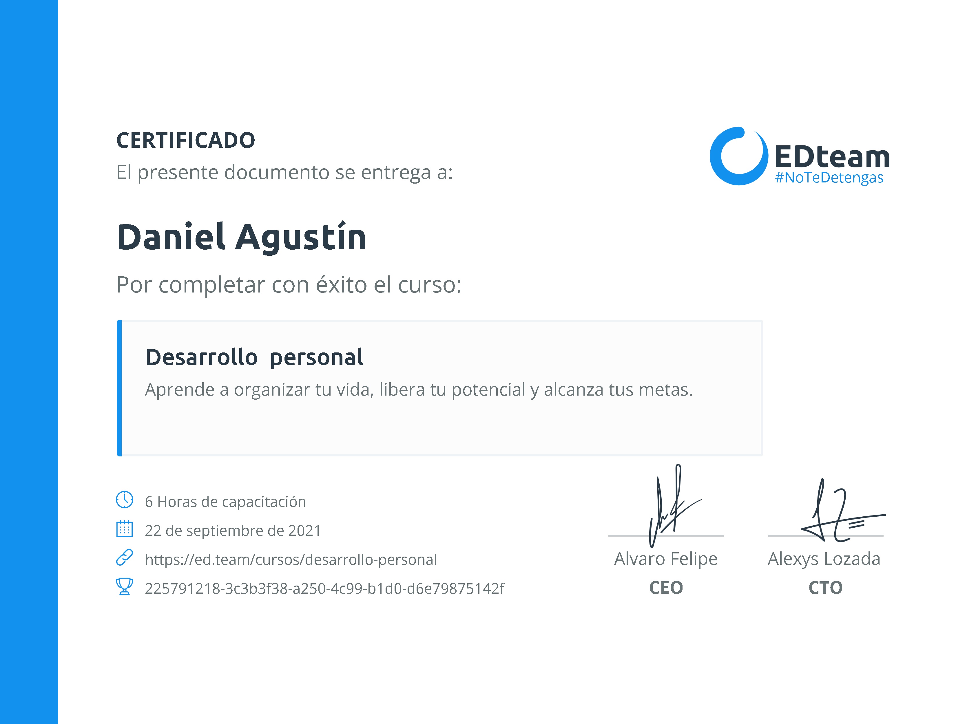 Certificado de curso