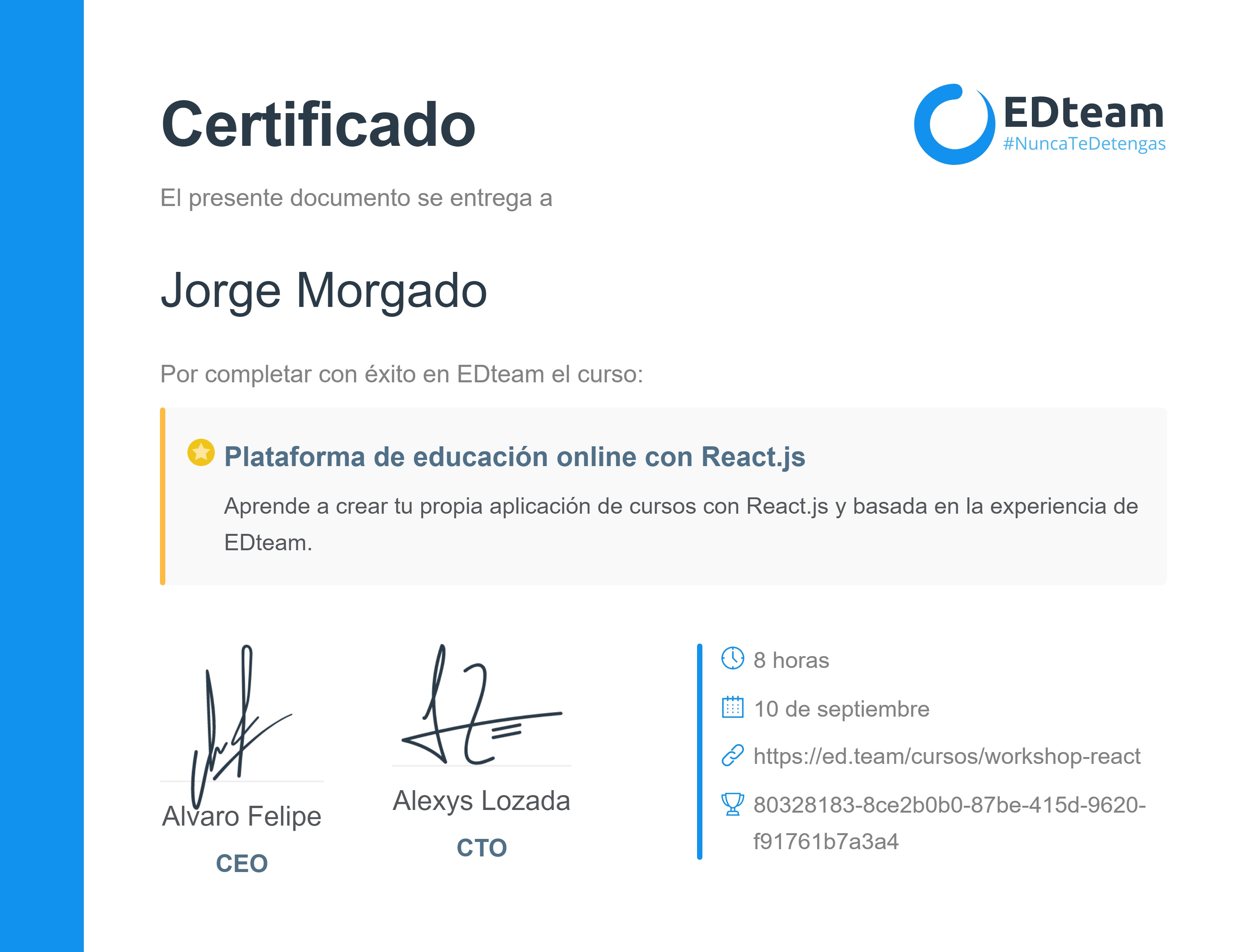 Certificado de curso