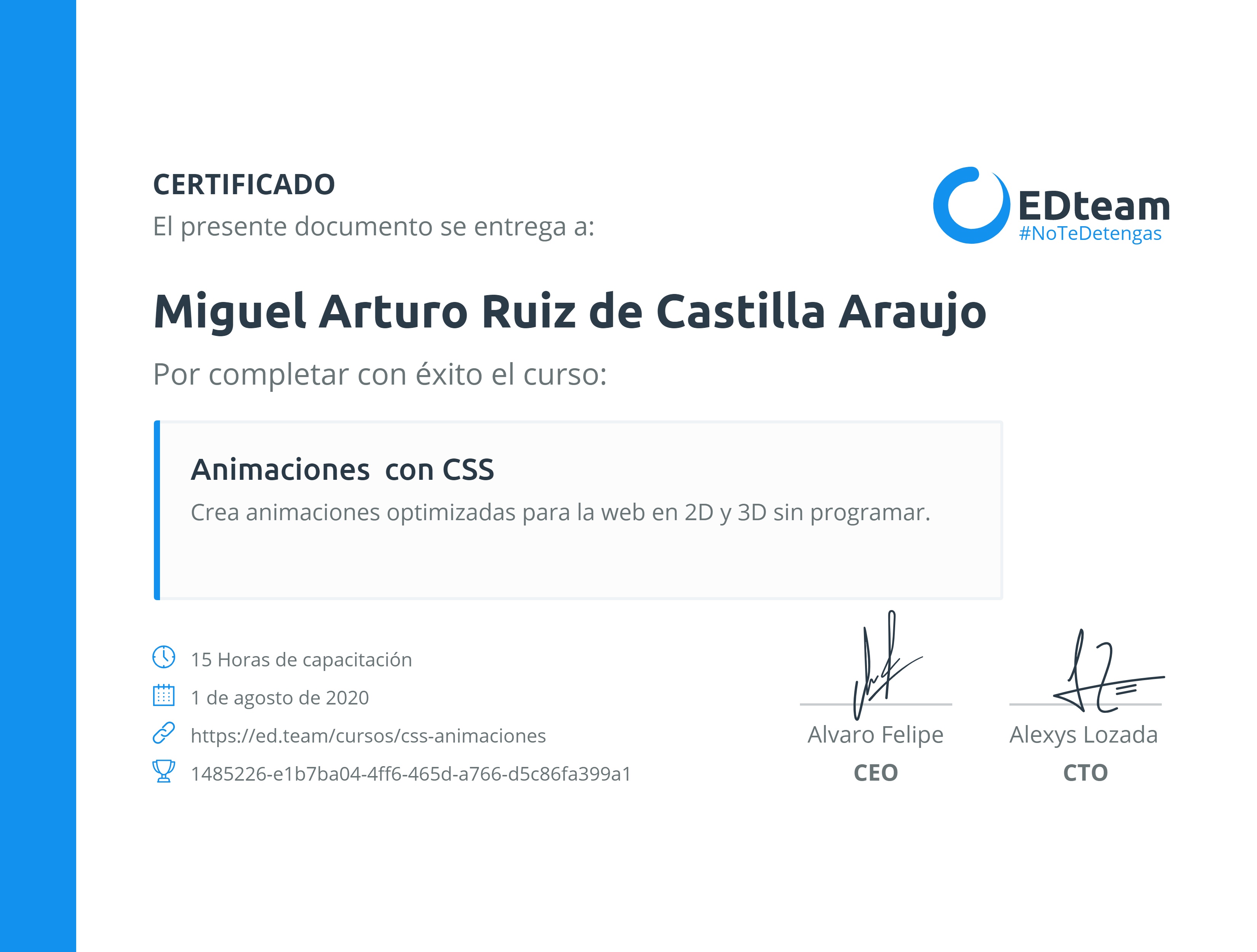 Certificado de curso