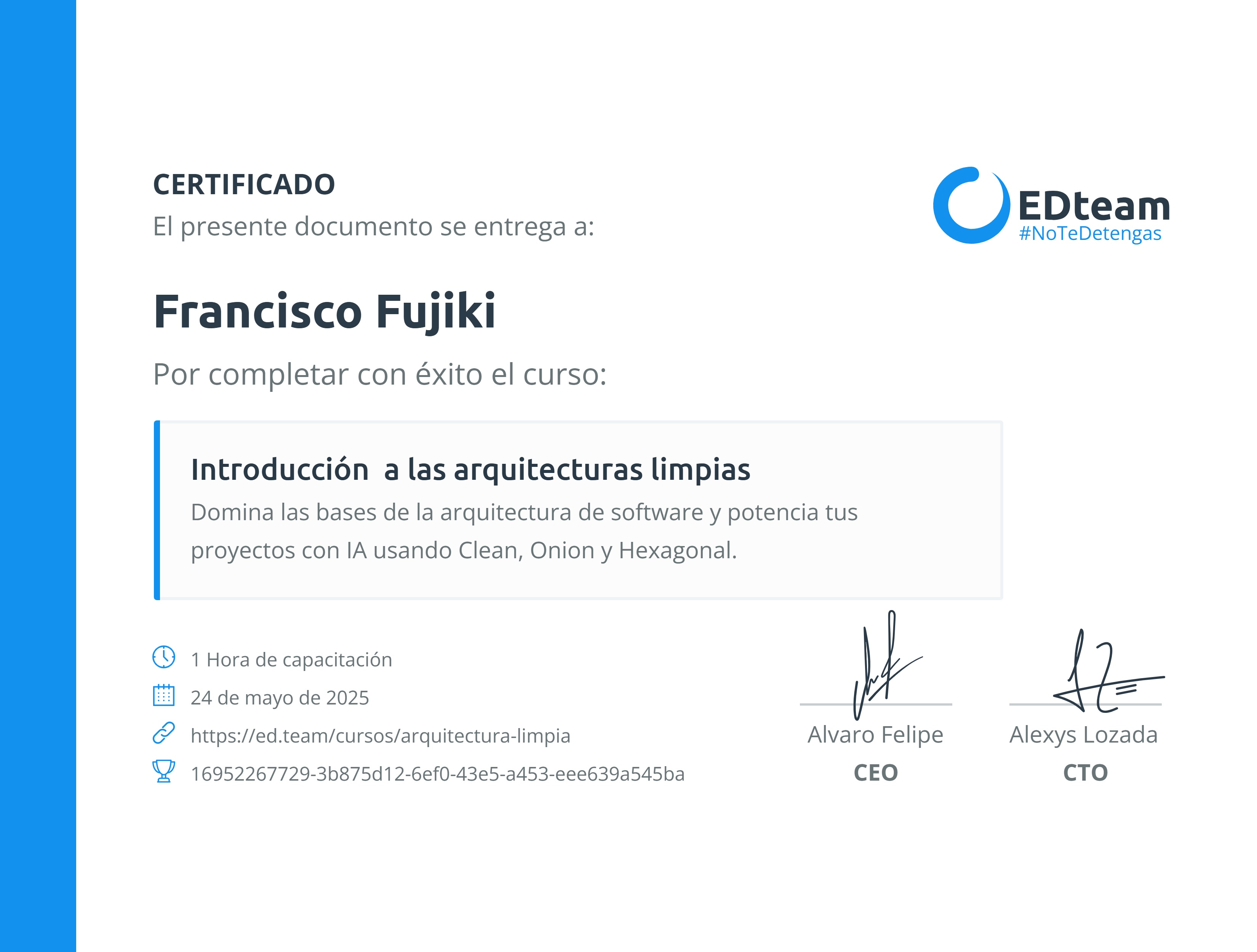 Certificado de curso