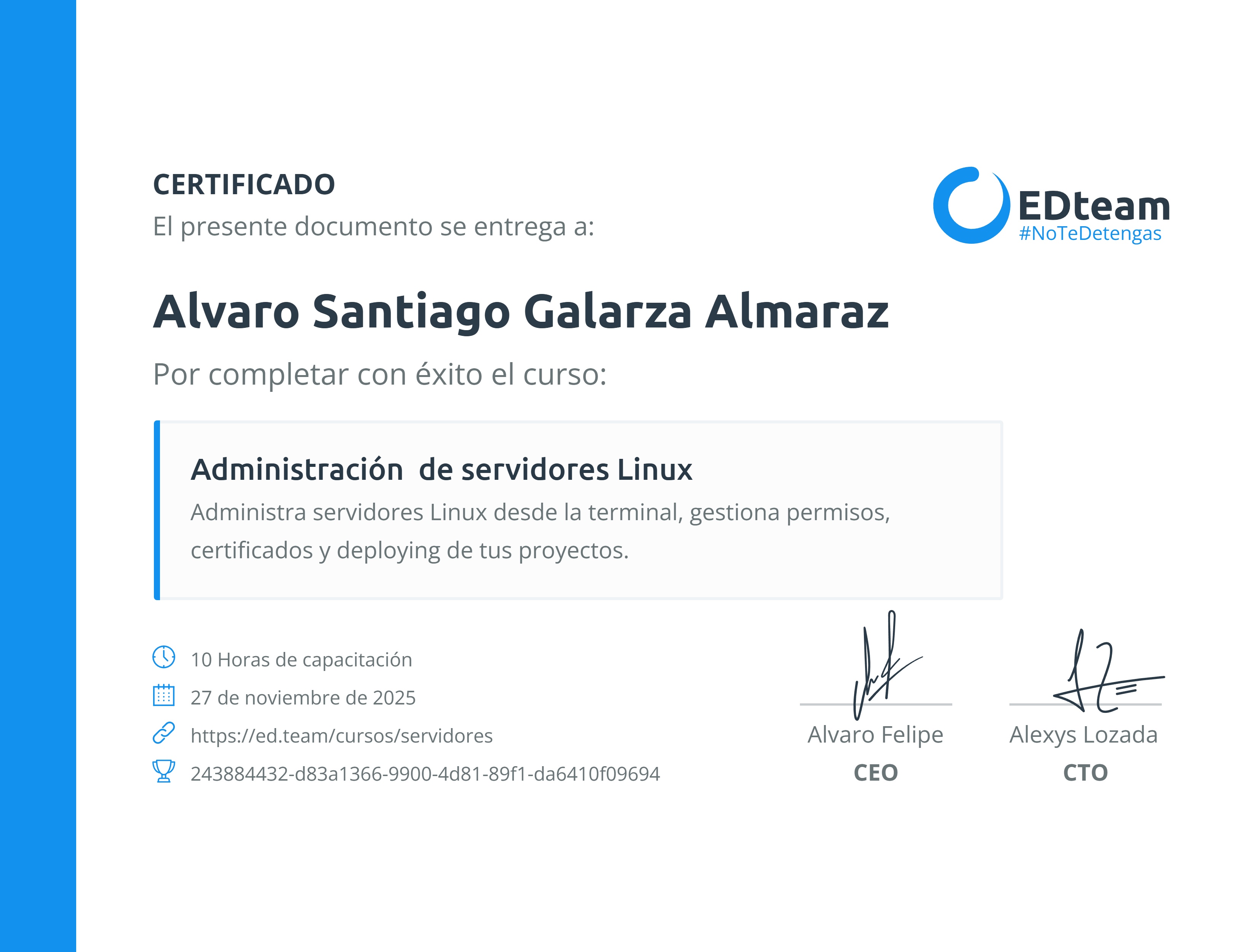 Certificado de curso