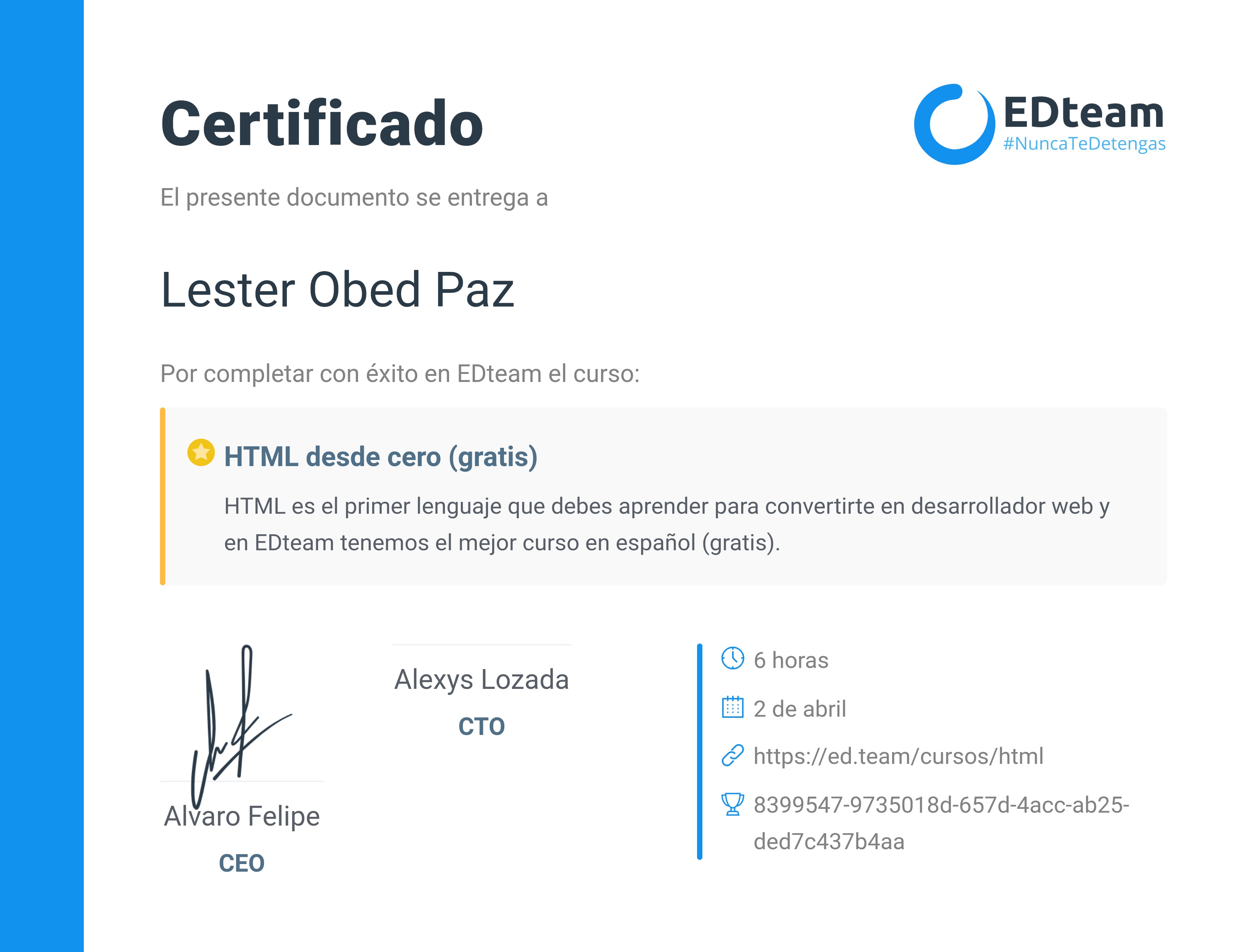 Certificado