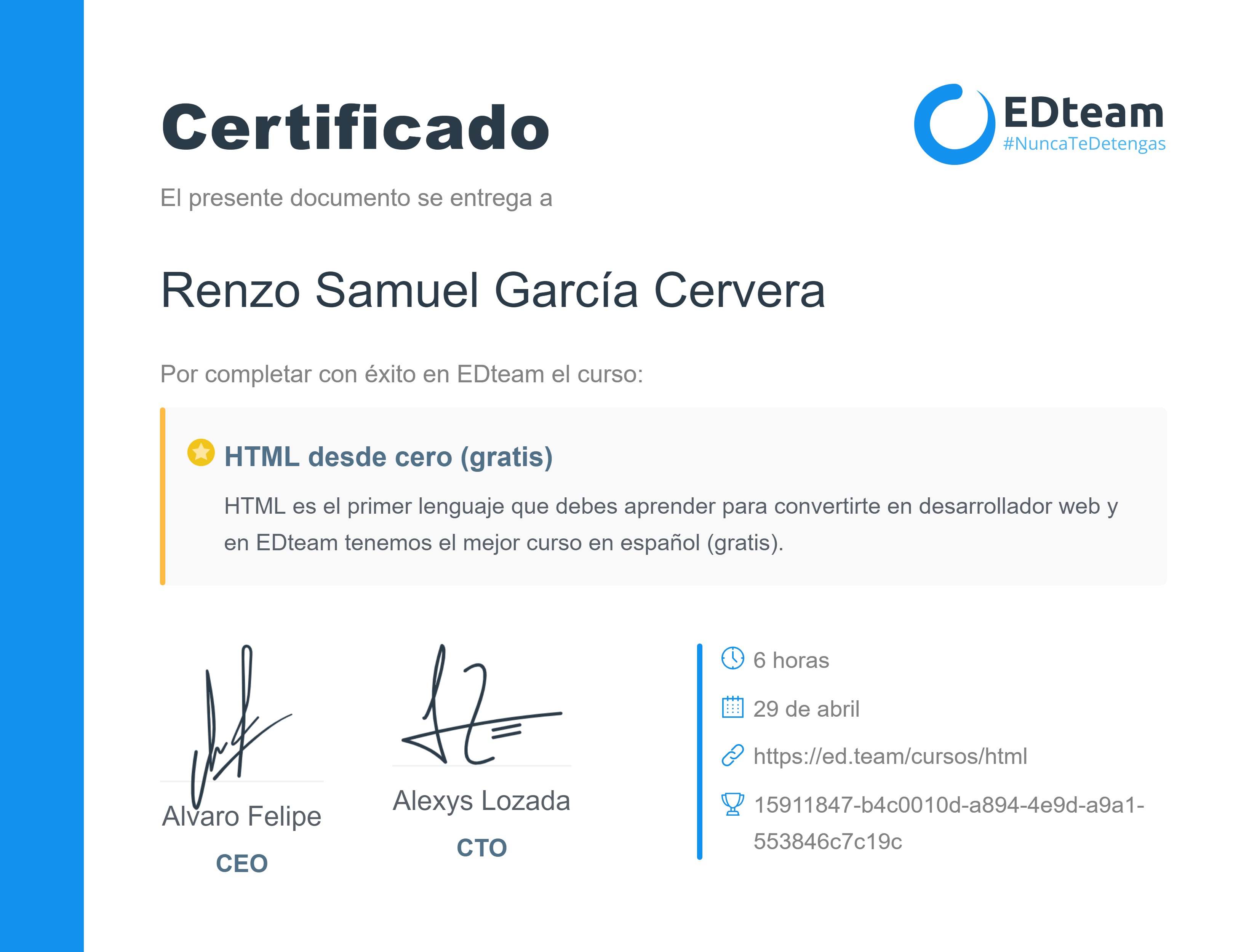 Certificado