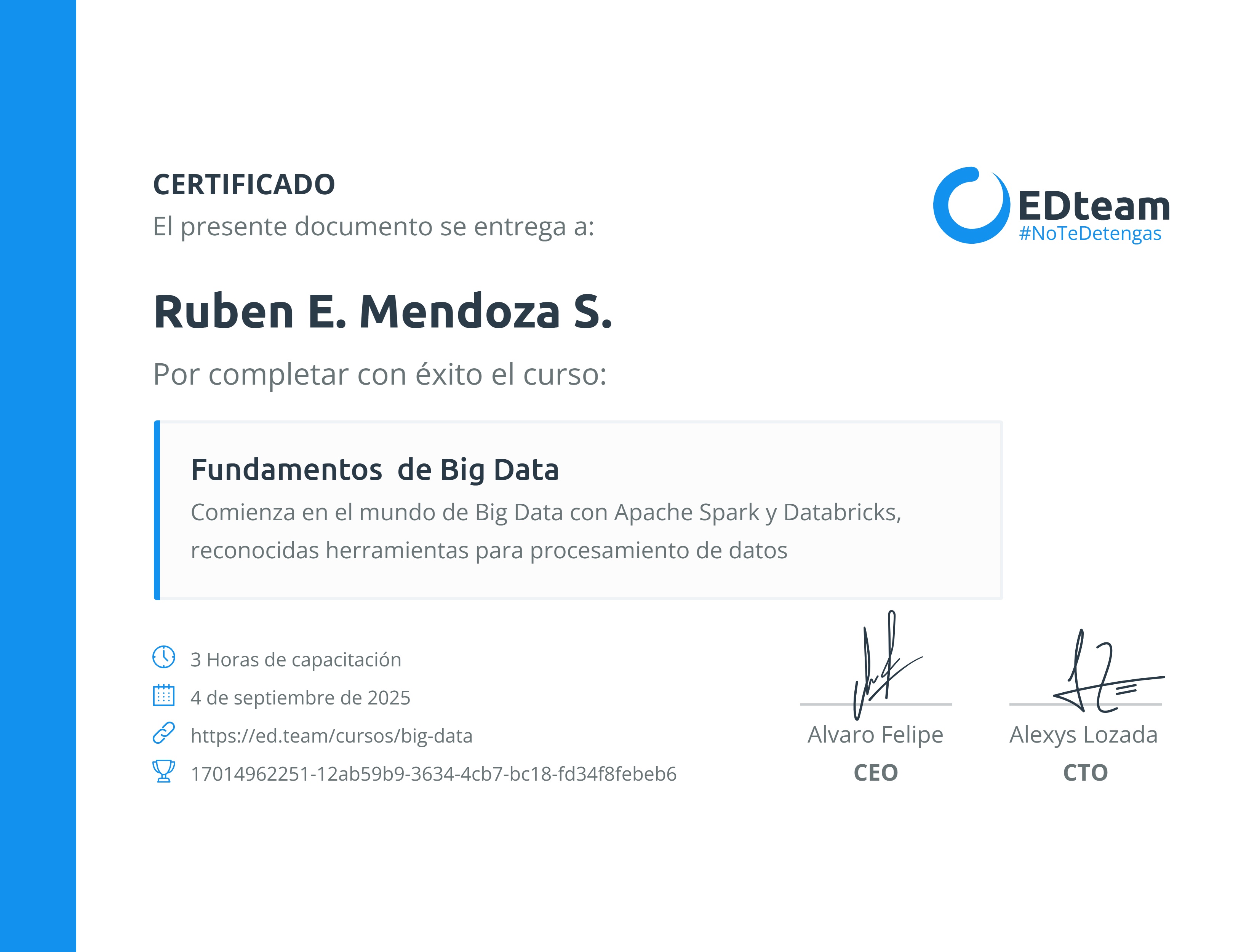 Certificado de curso