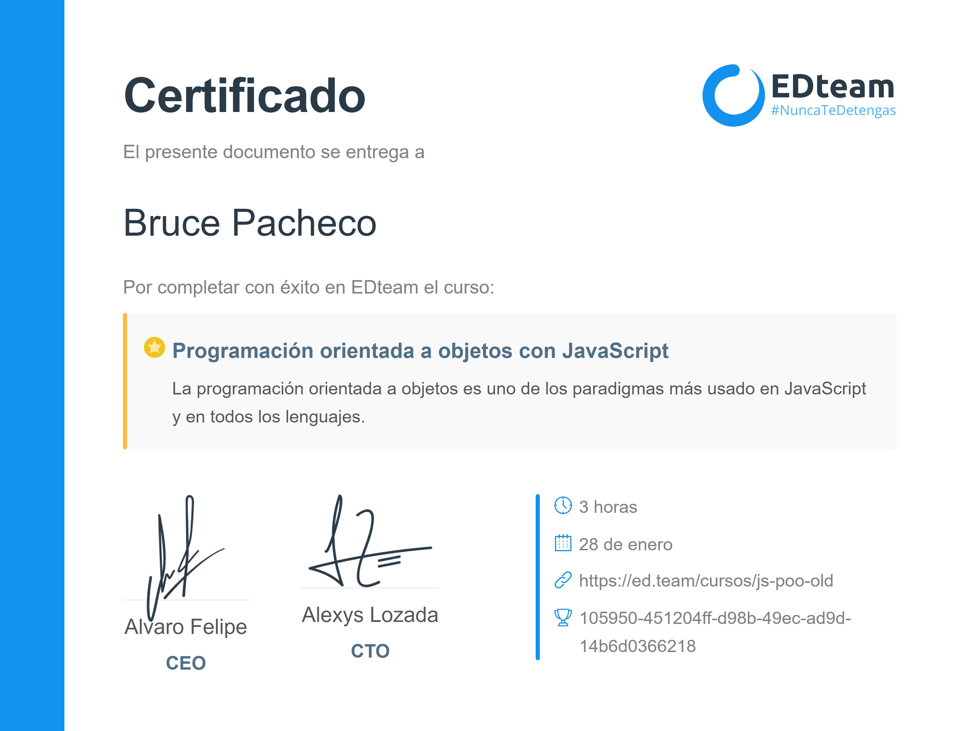Certificado de curso