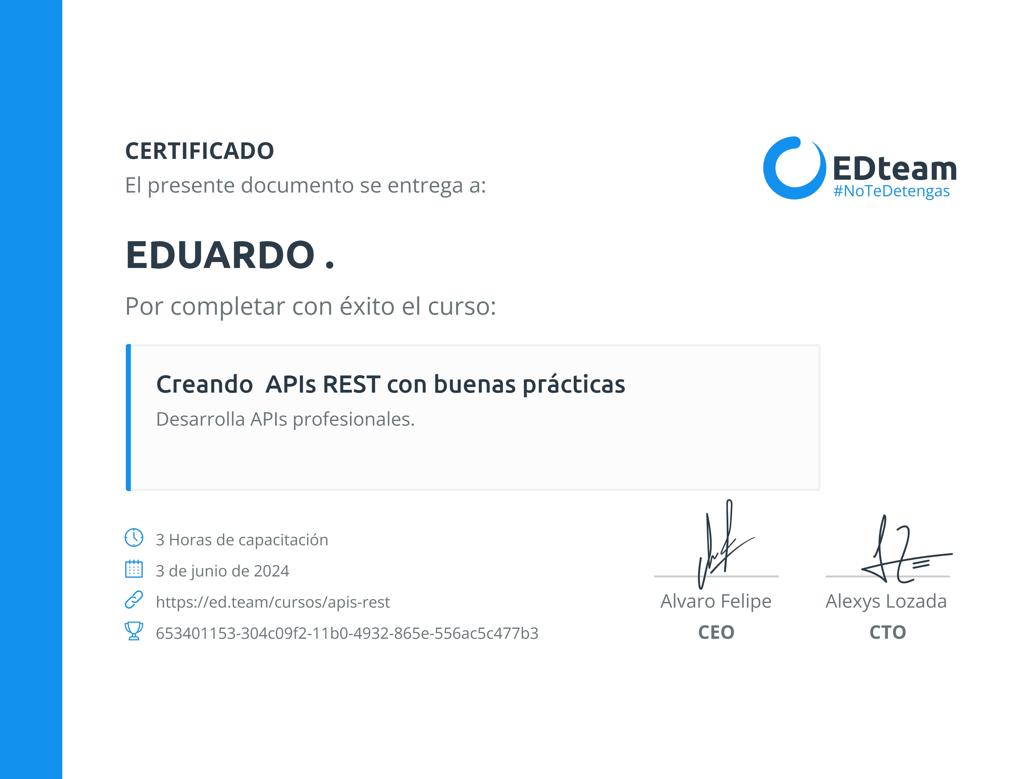Certificado de curso