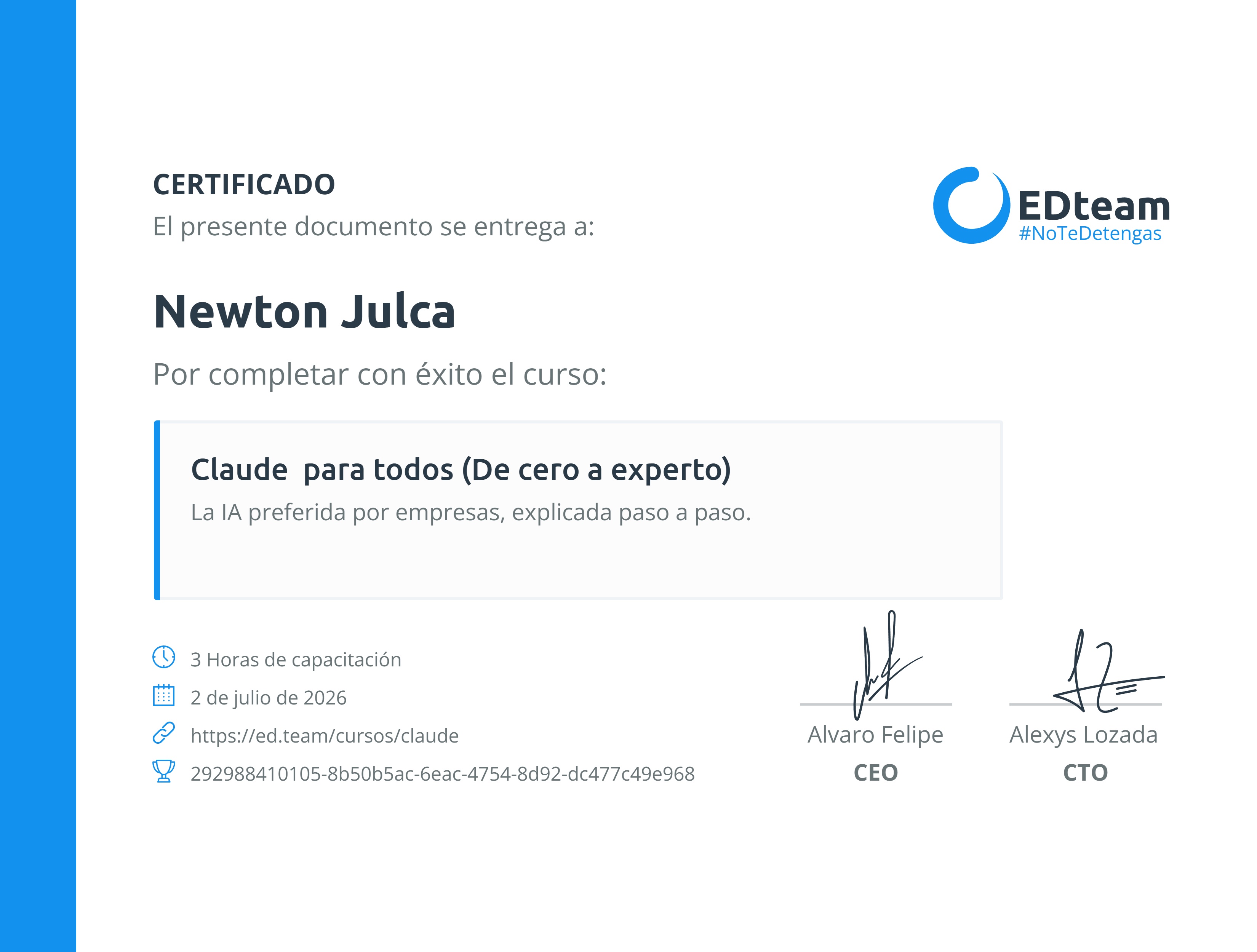 Certificado de curso