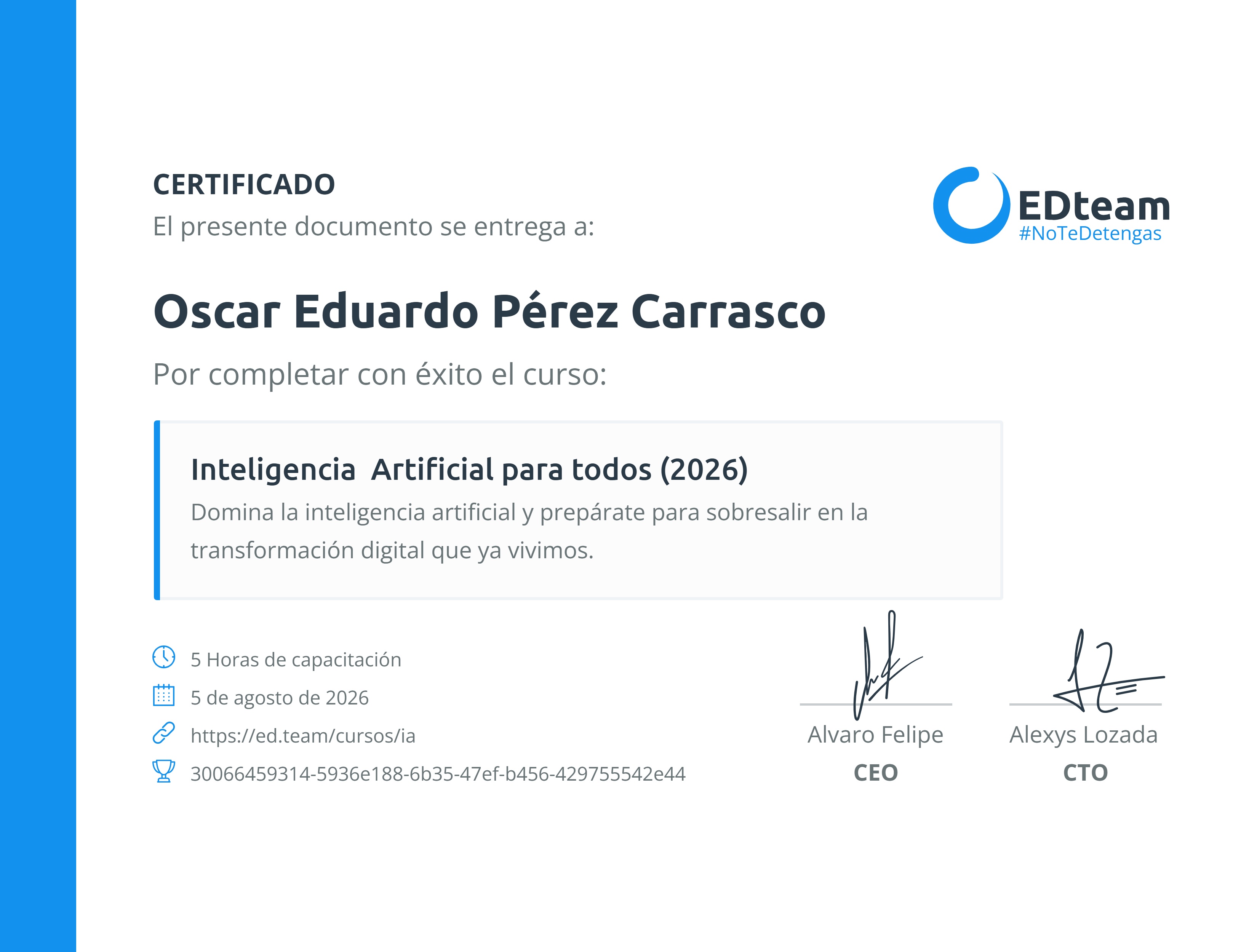 Certificado de curso