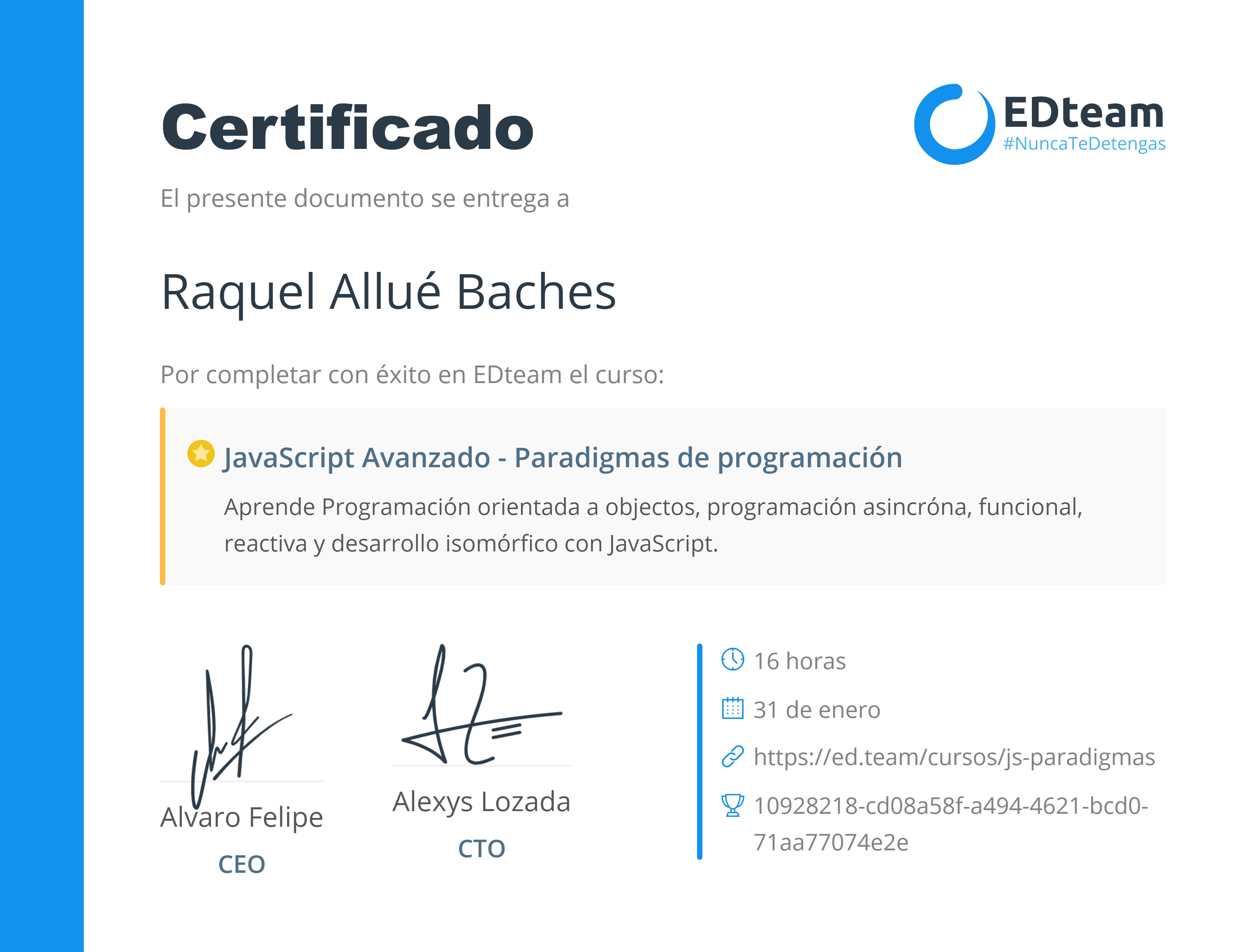 Certificado de curso