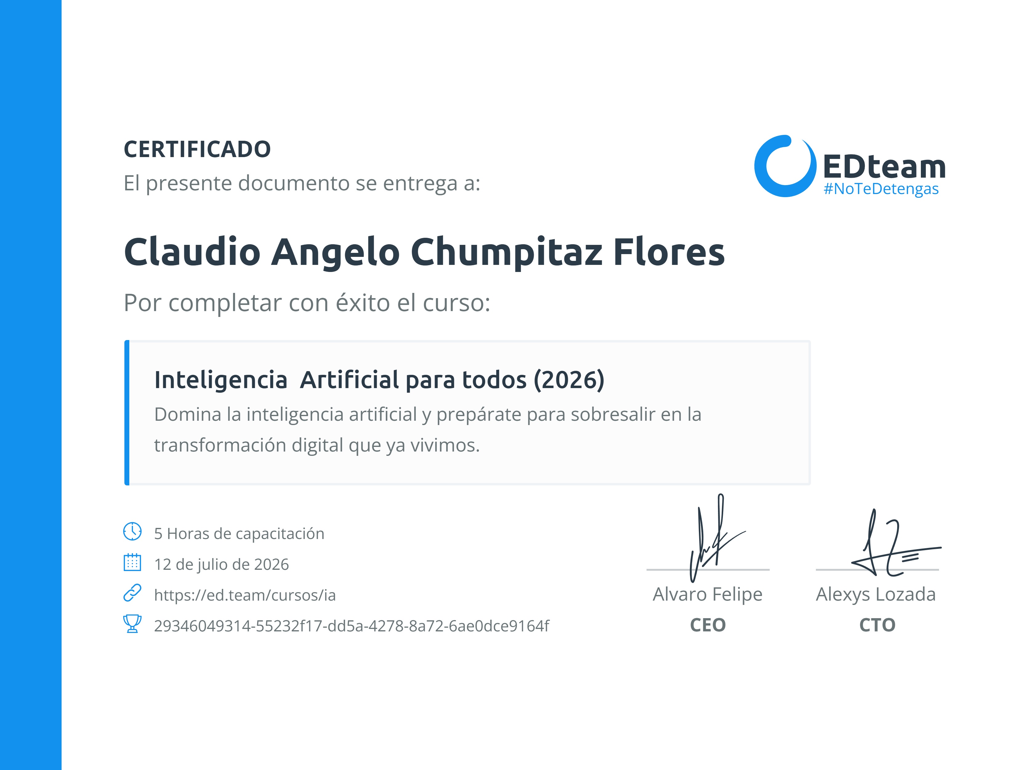 Certificado de curso
