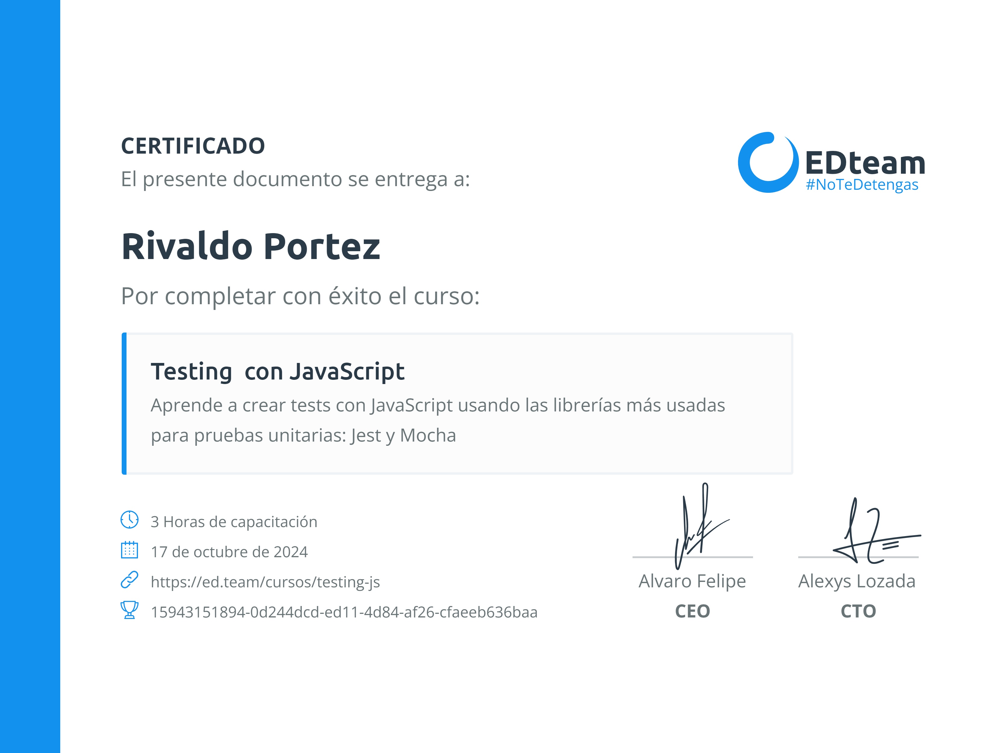 Certificado de curso