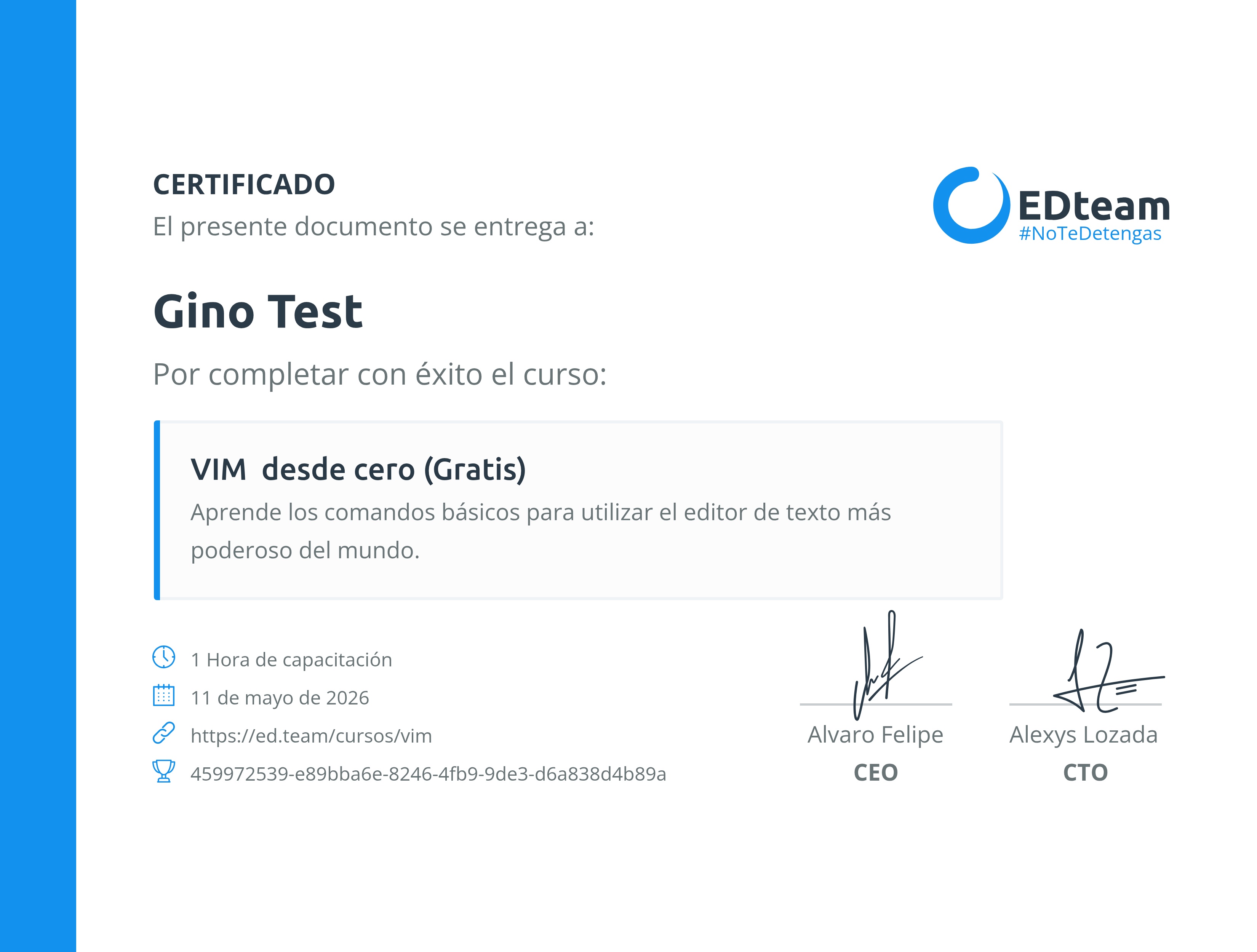Certificado