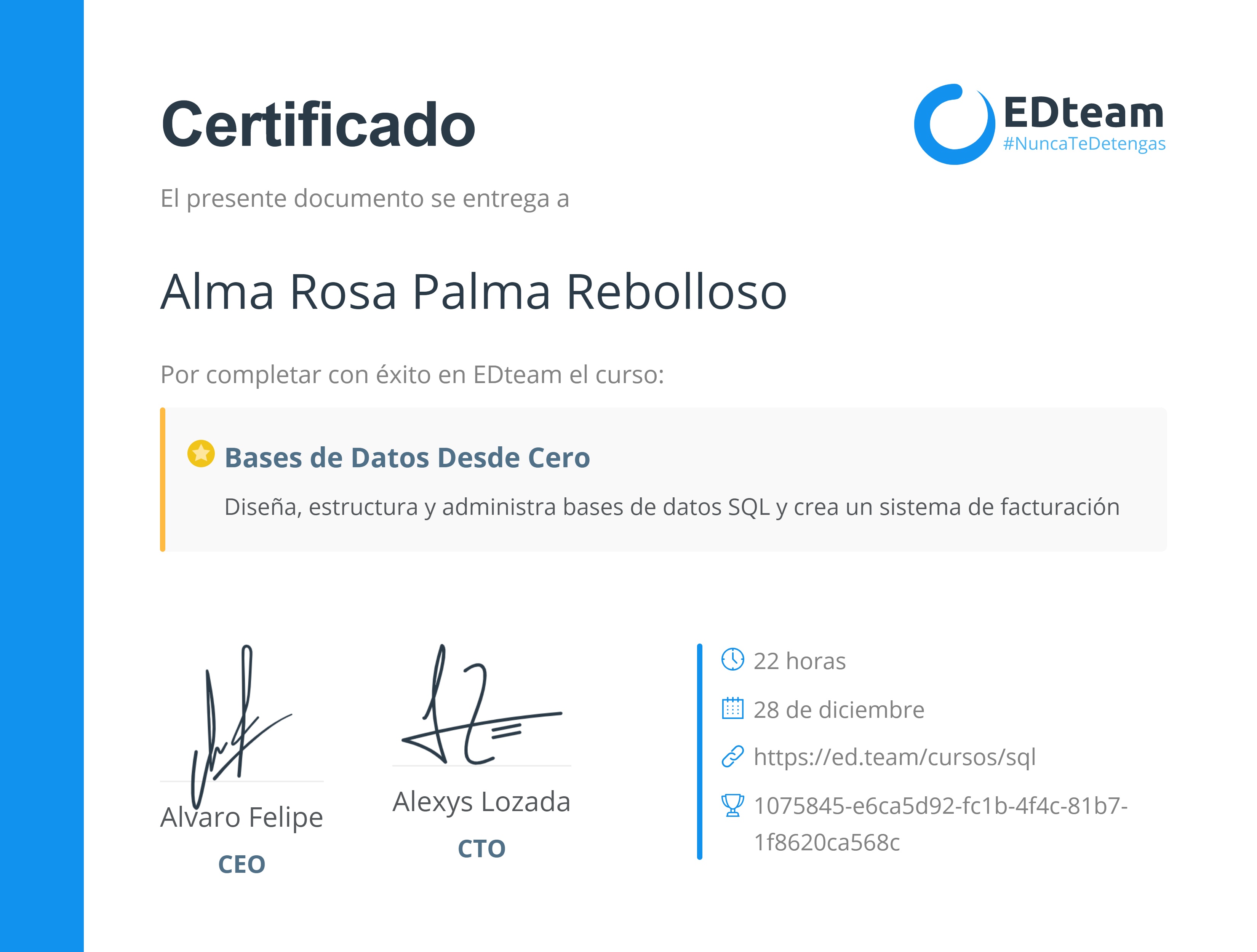 Certificado de curso