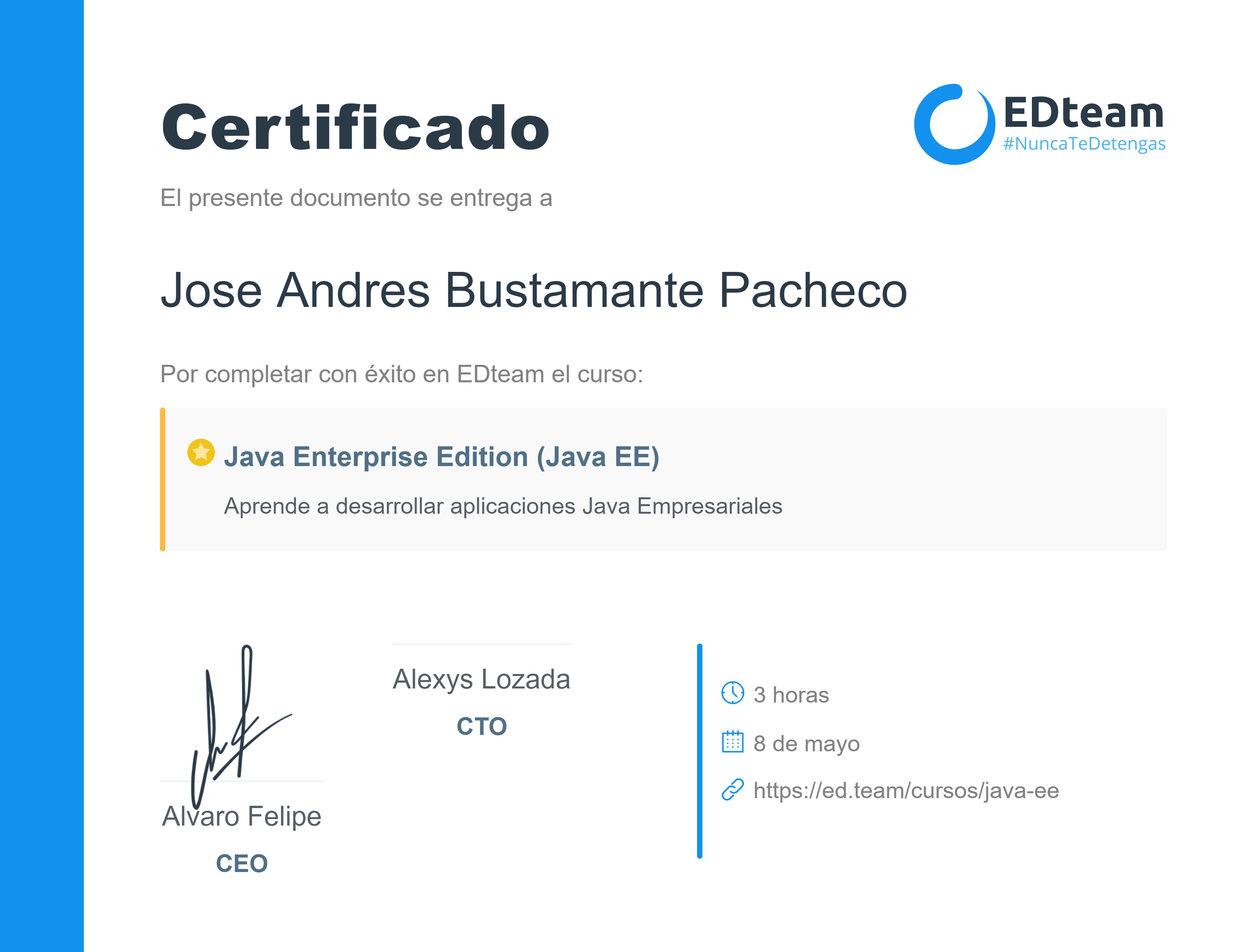 Certificado de curso