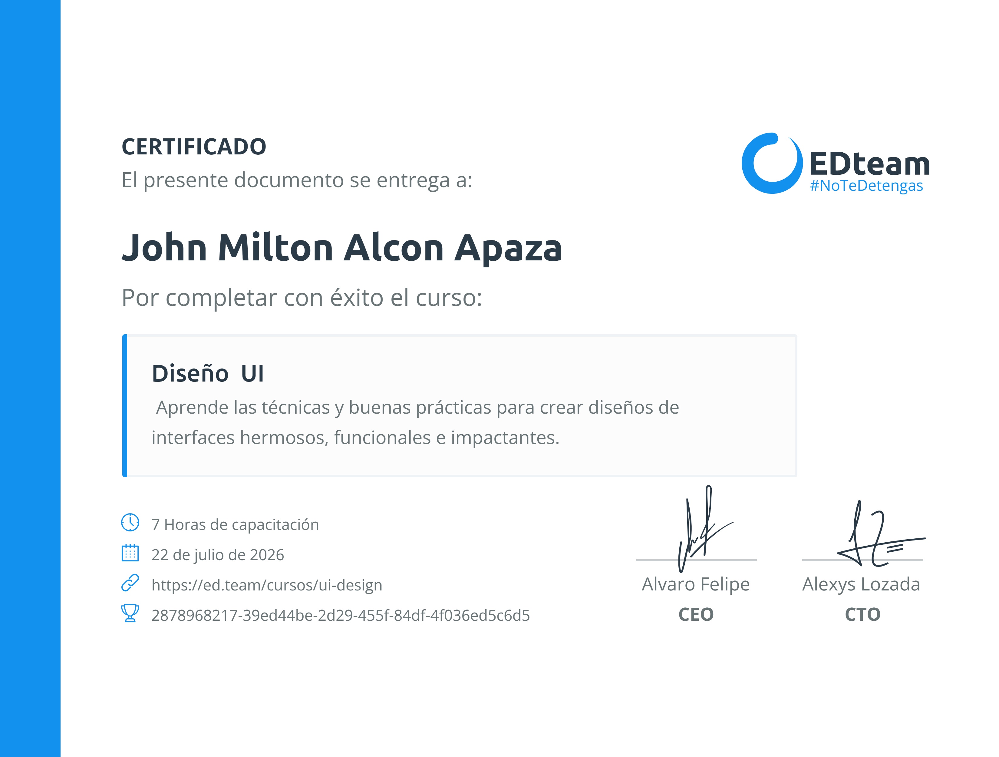 Certificado de curso