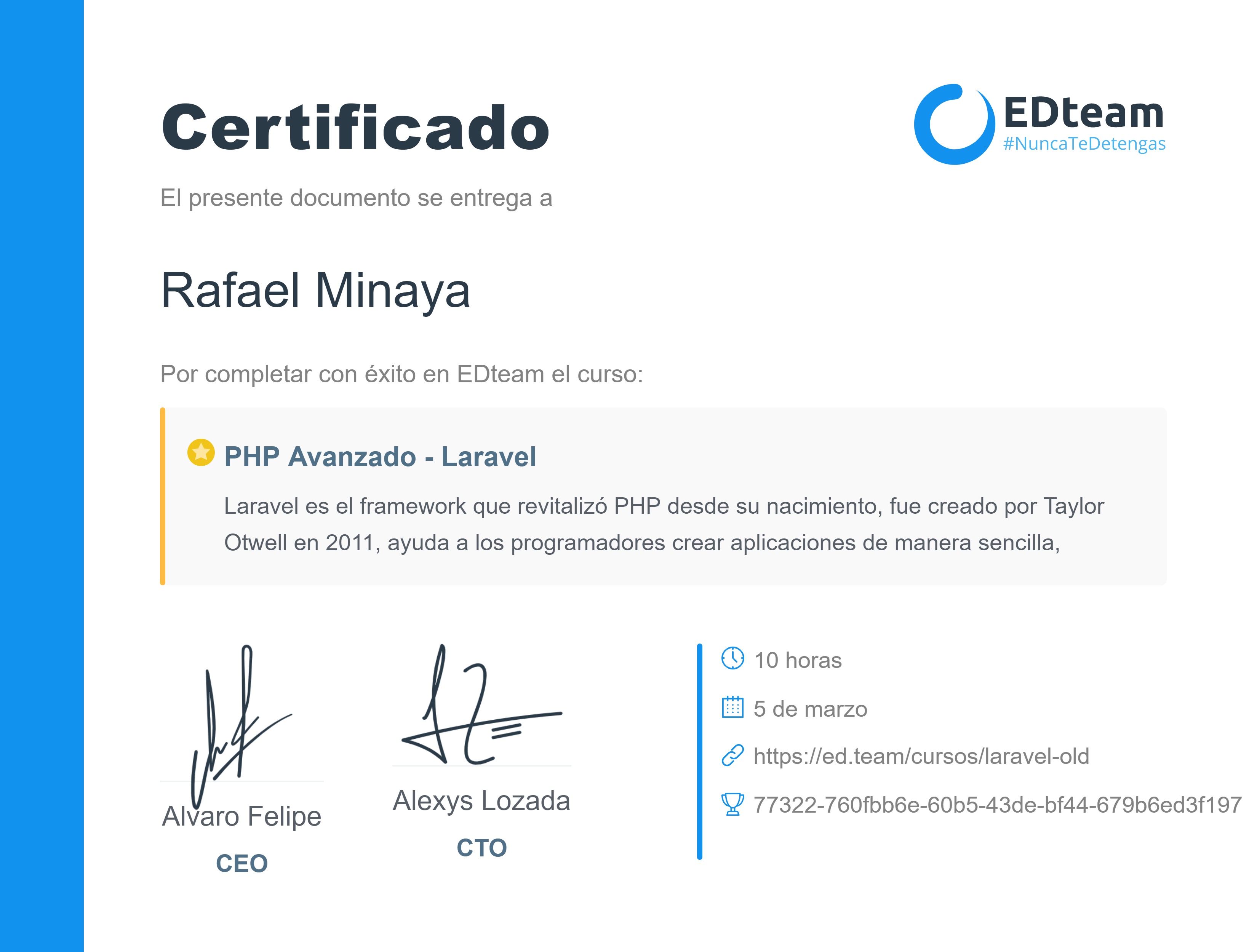 Certificado de curso