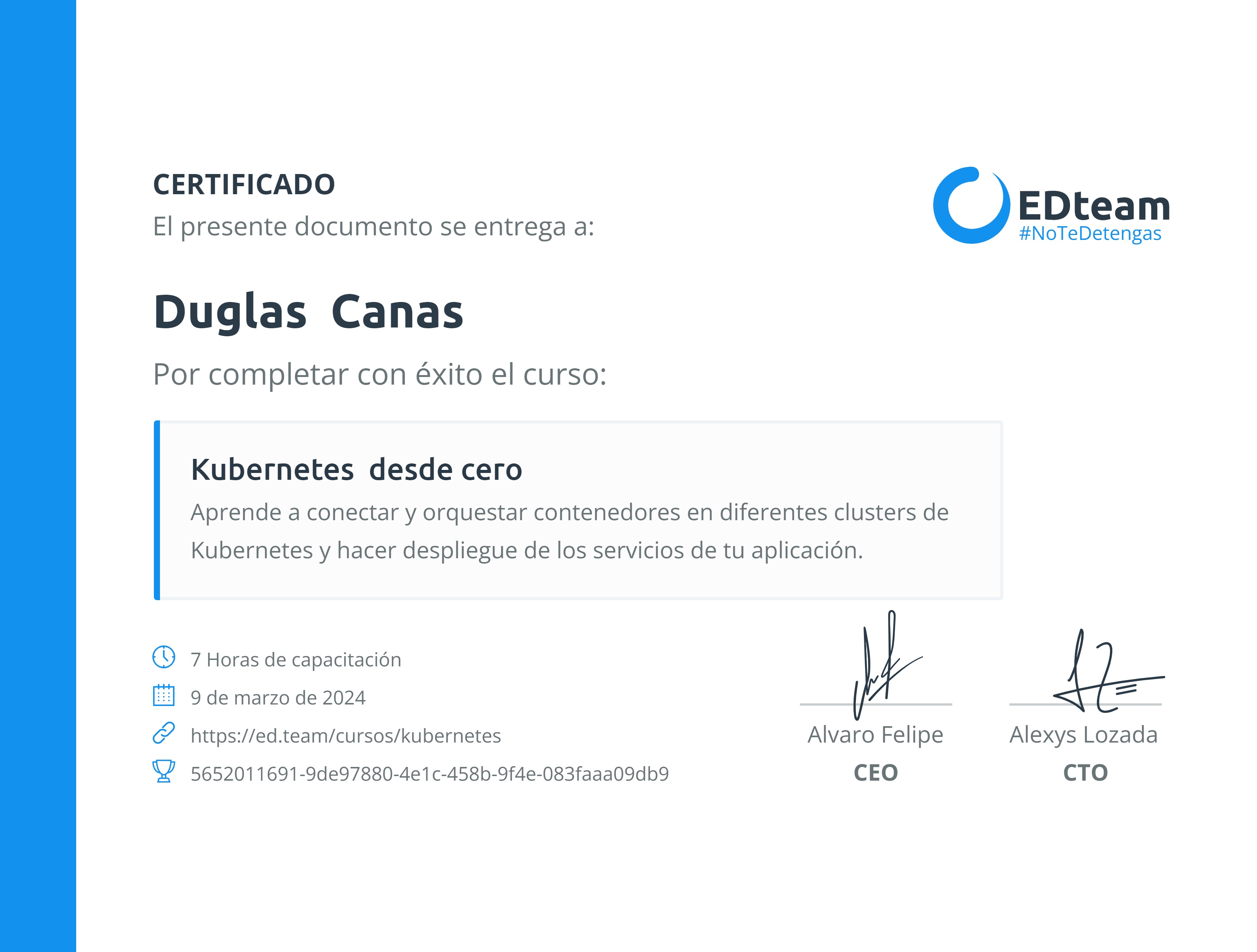 Certificado de curso