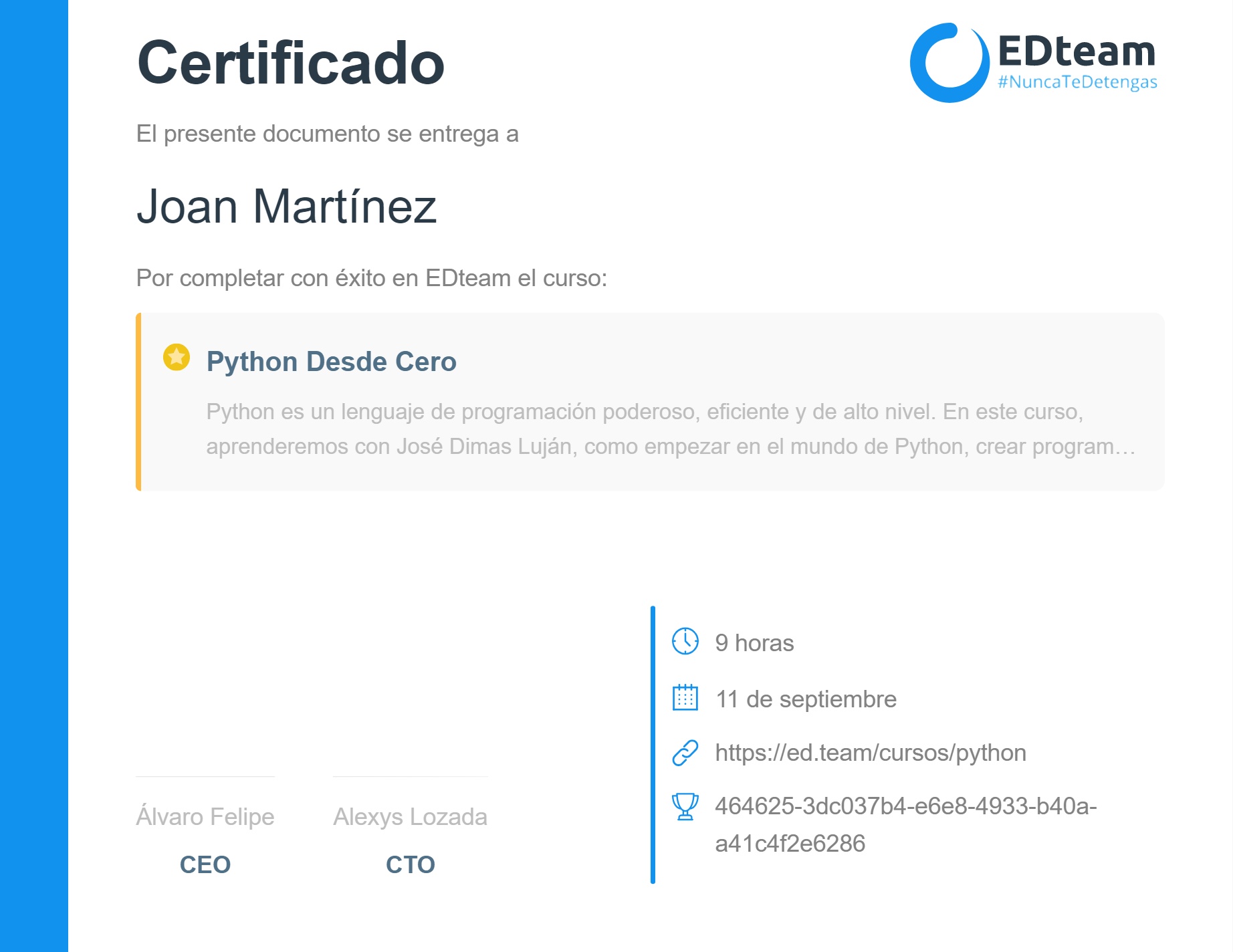 Certificado