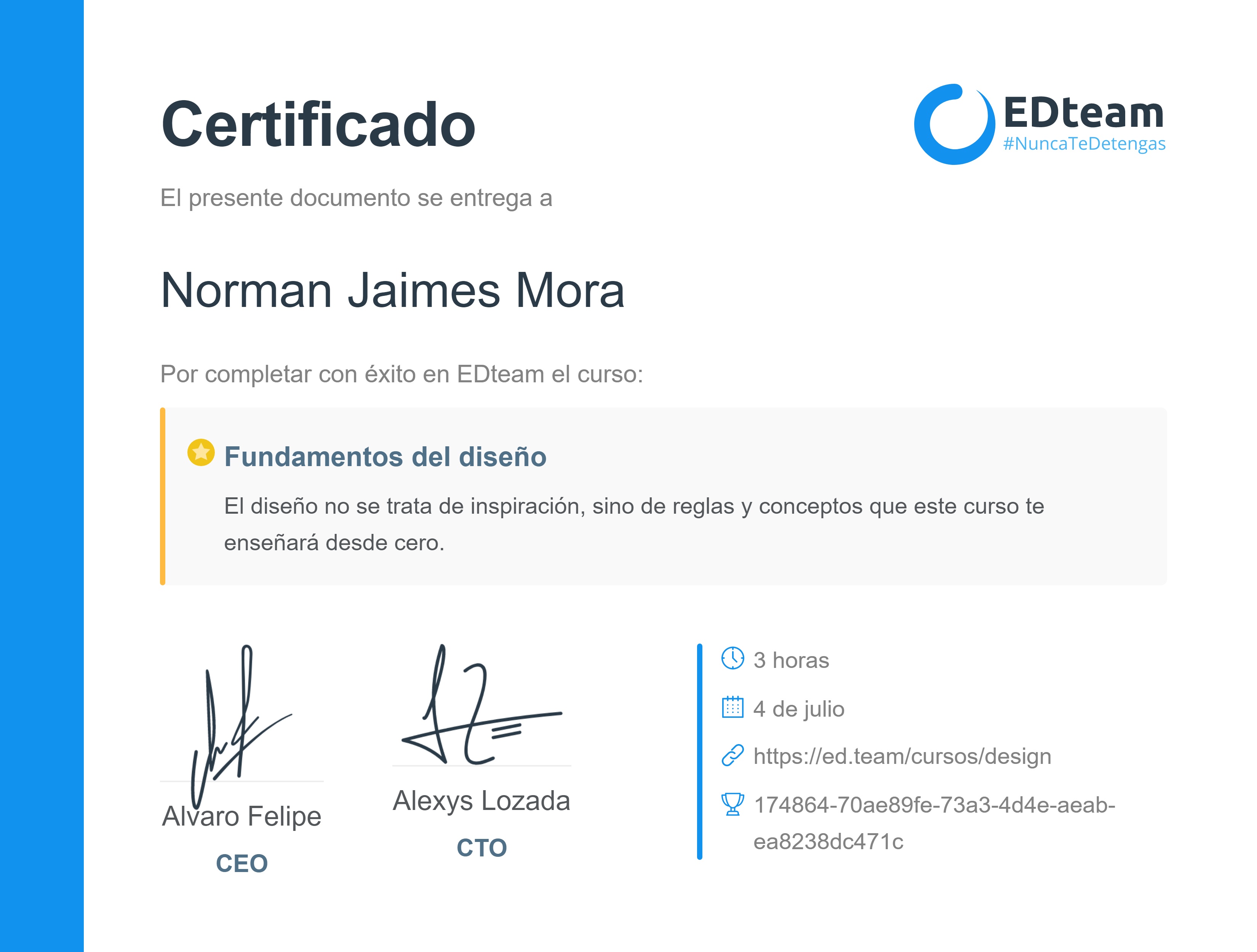 Certificado de curso