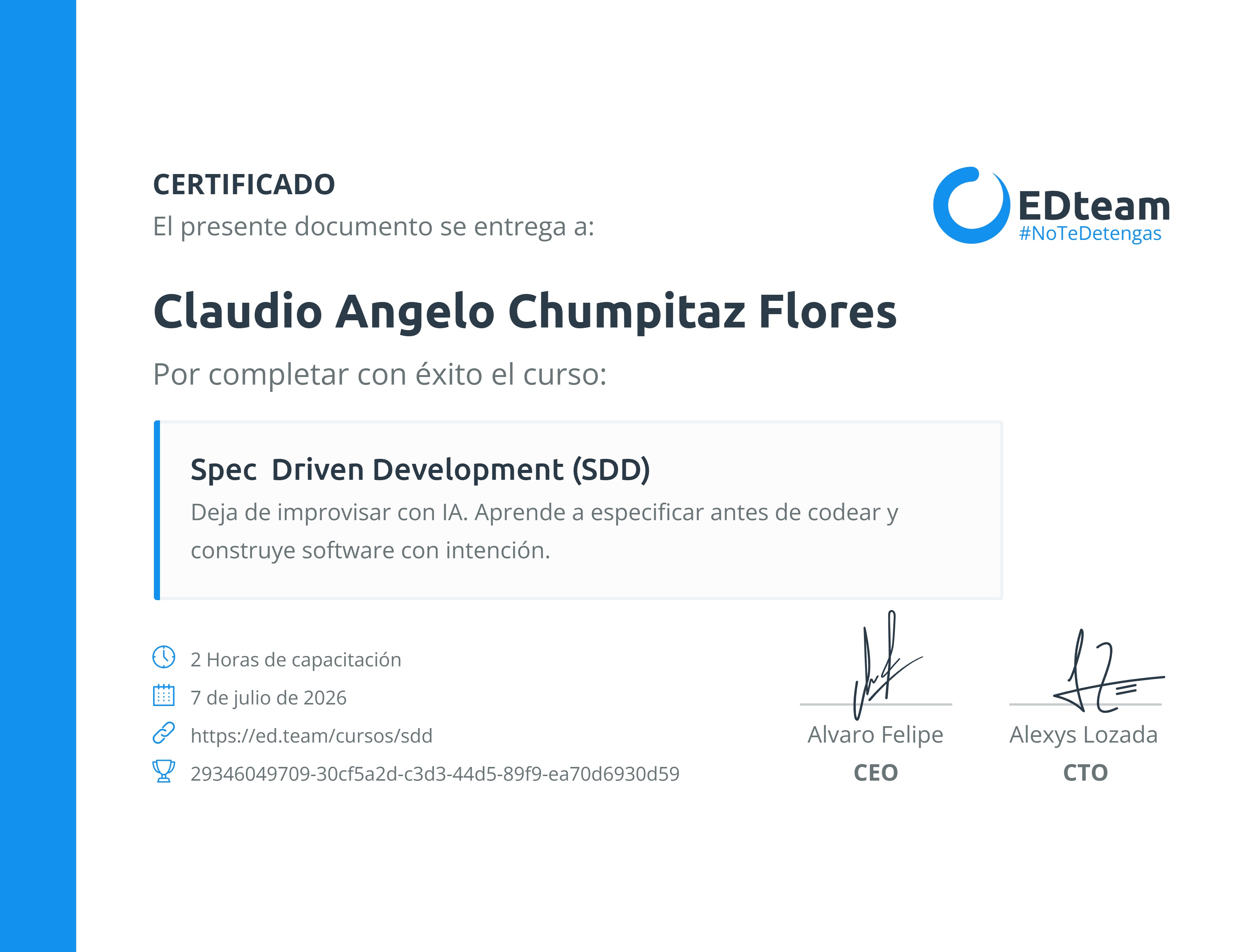 Certificado de curso