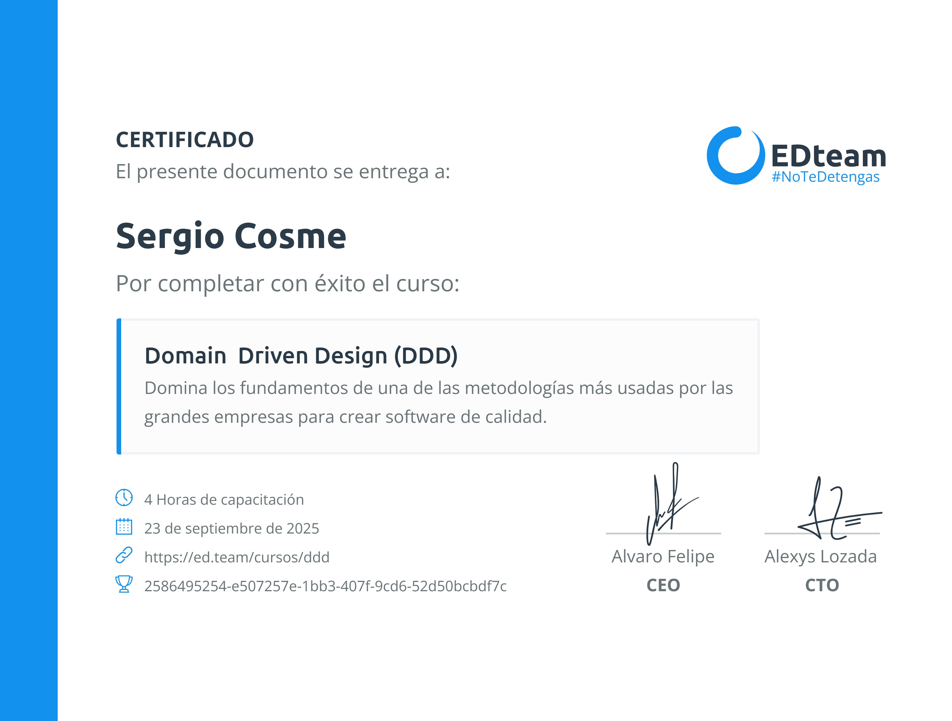 Certificado de curso