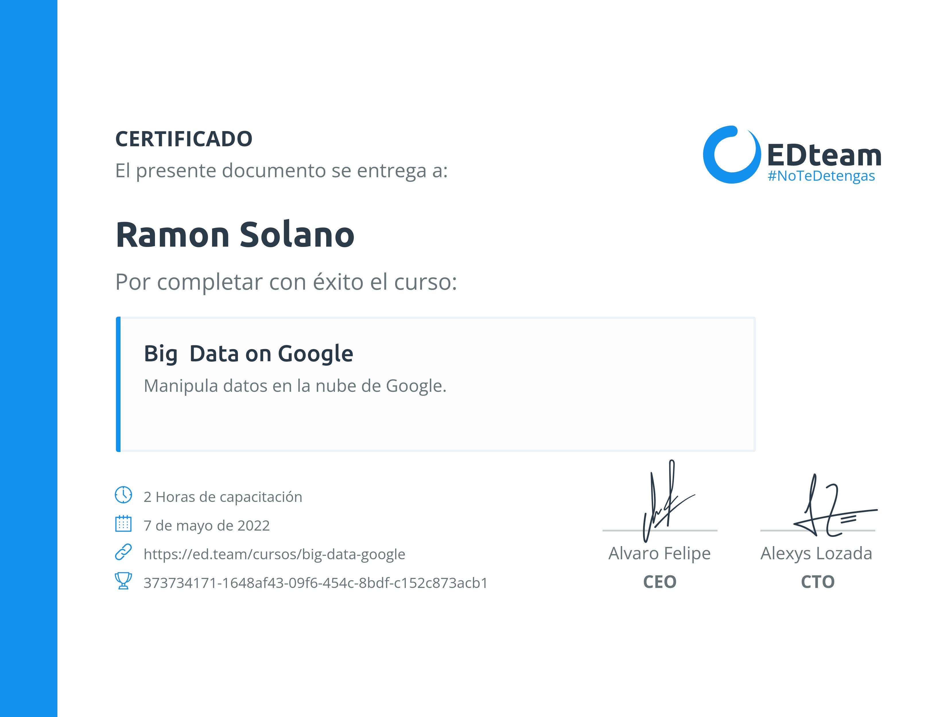Certificado de curso
