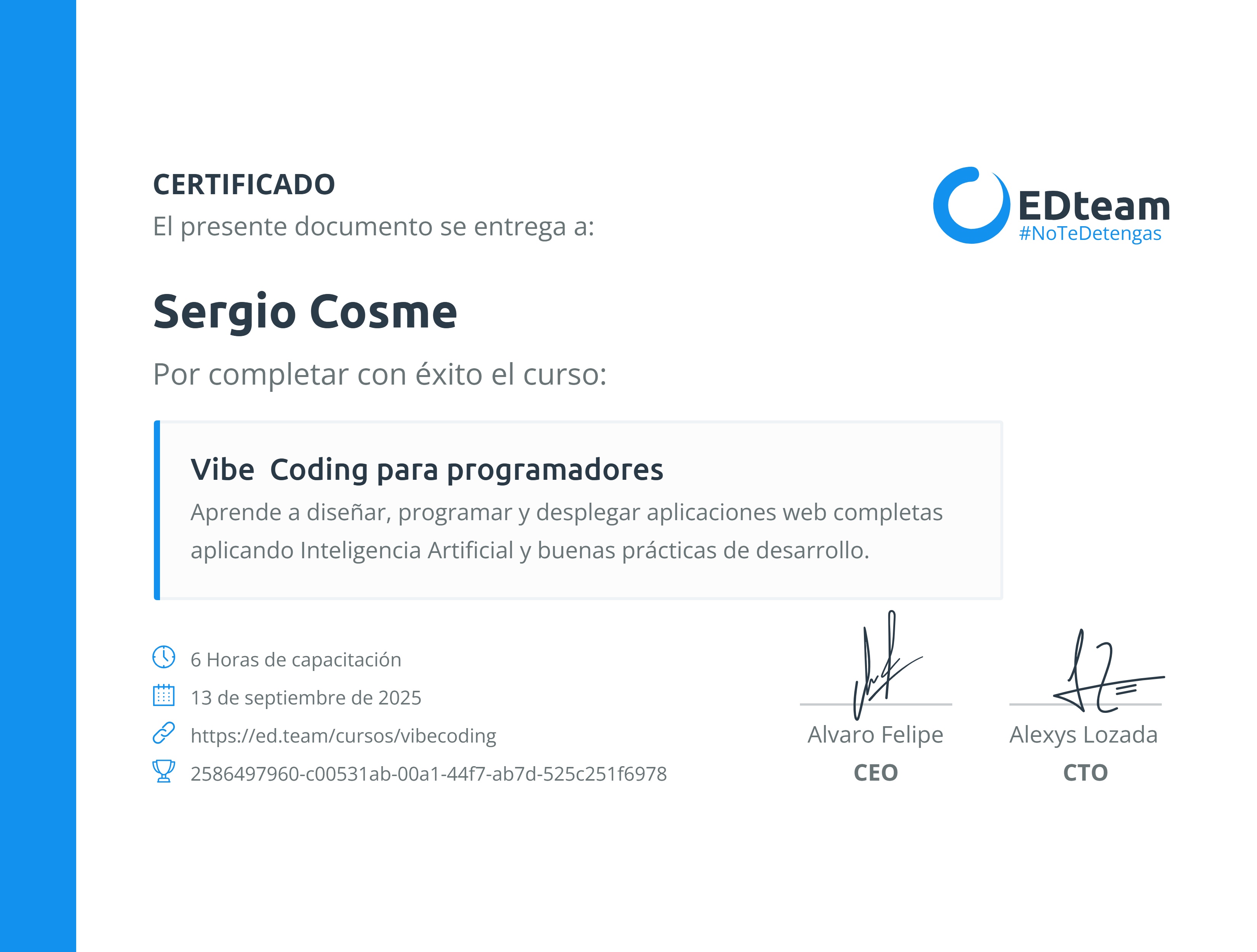 Certificado de curso
