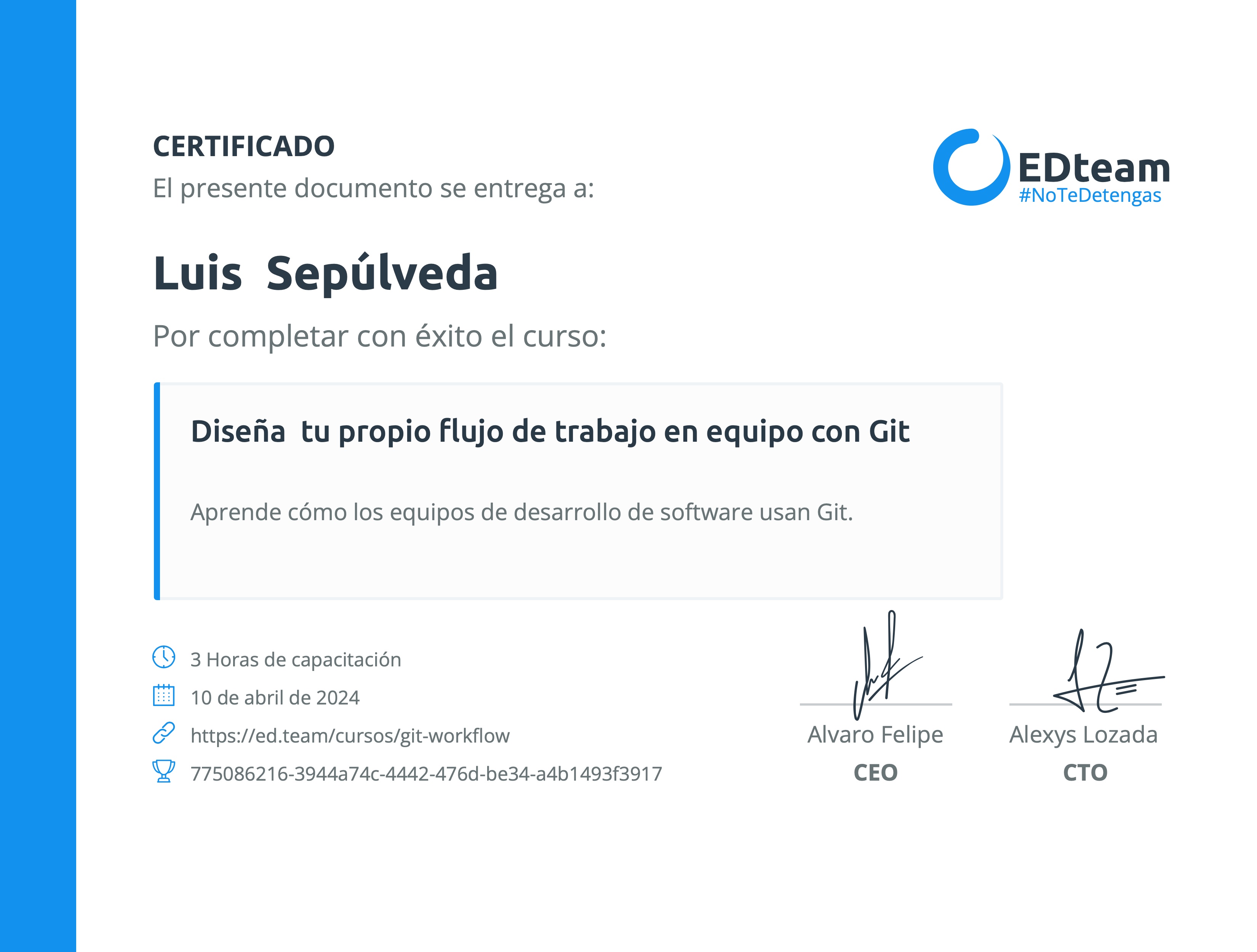 Certificado de curso