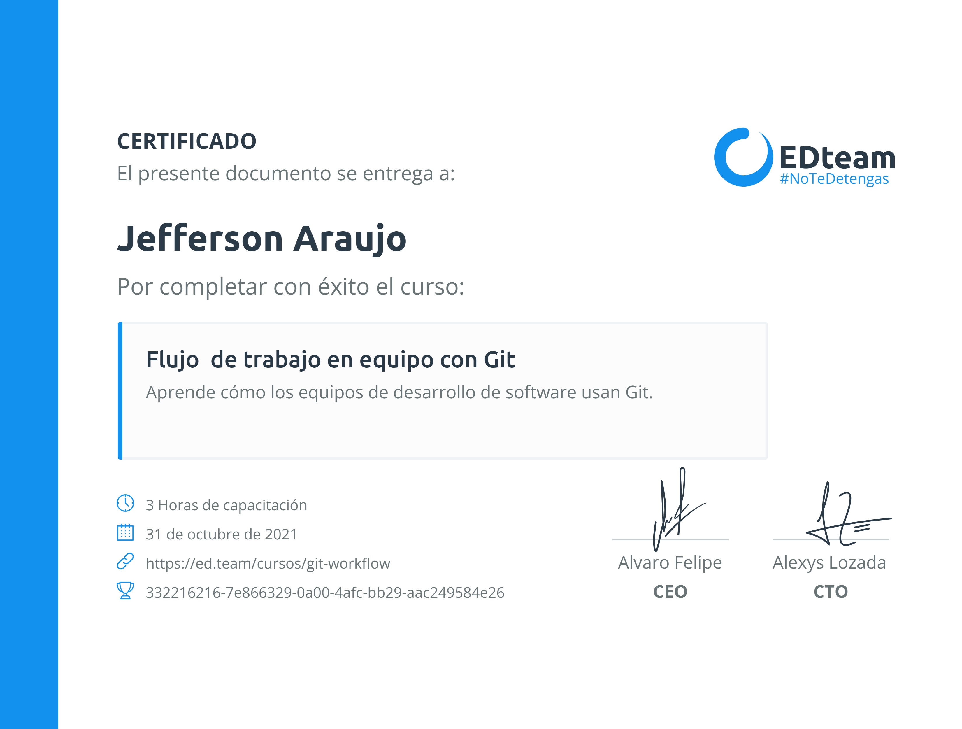 Certificado de curso