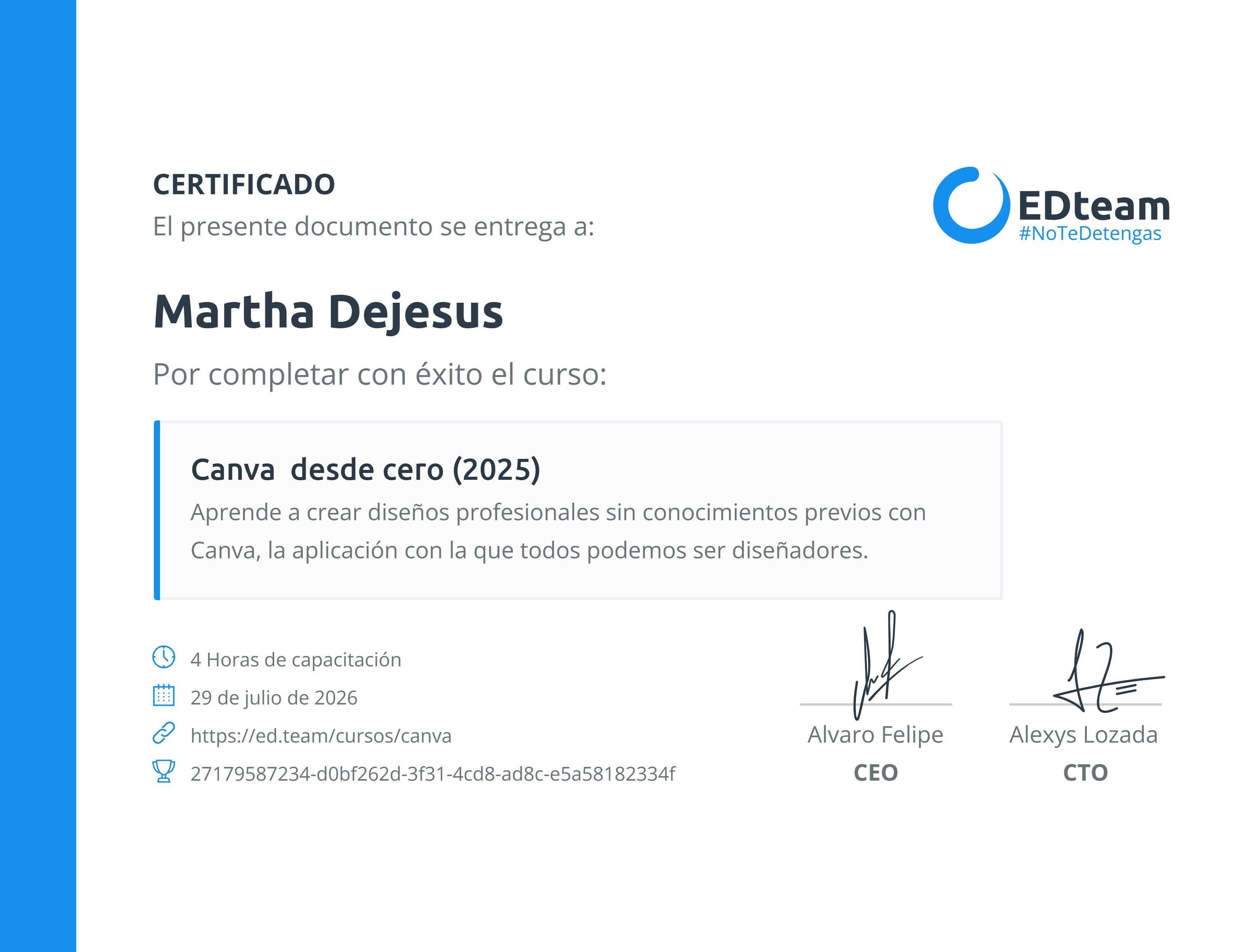 Certificado de curso