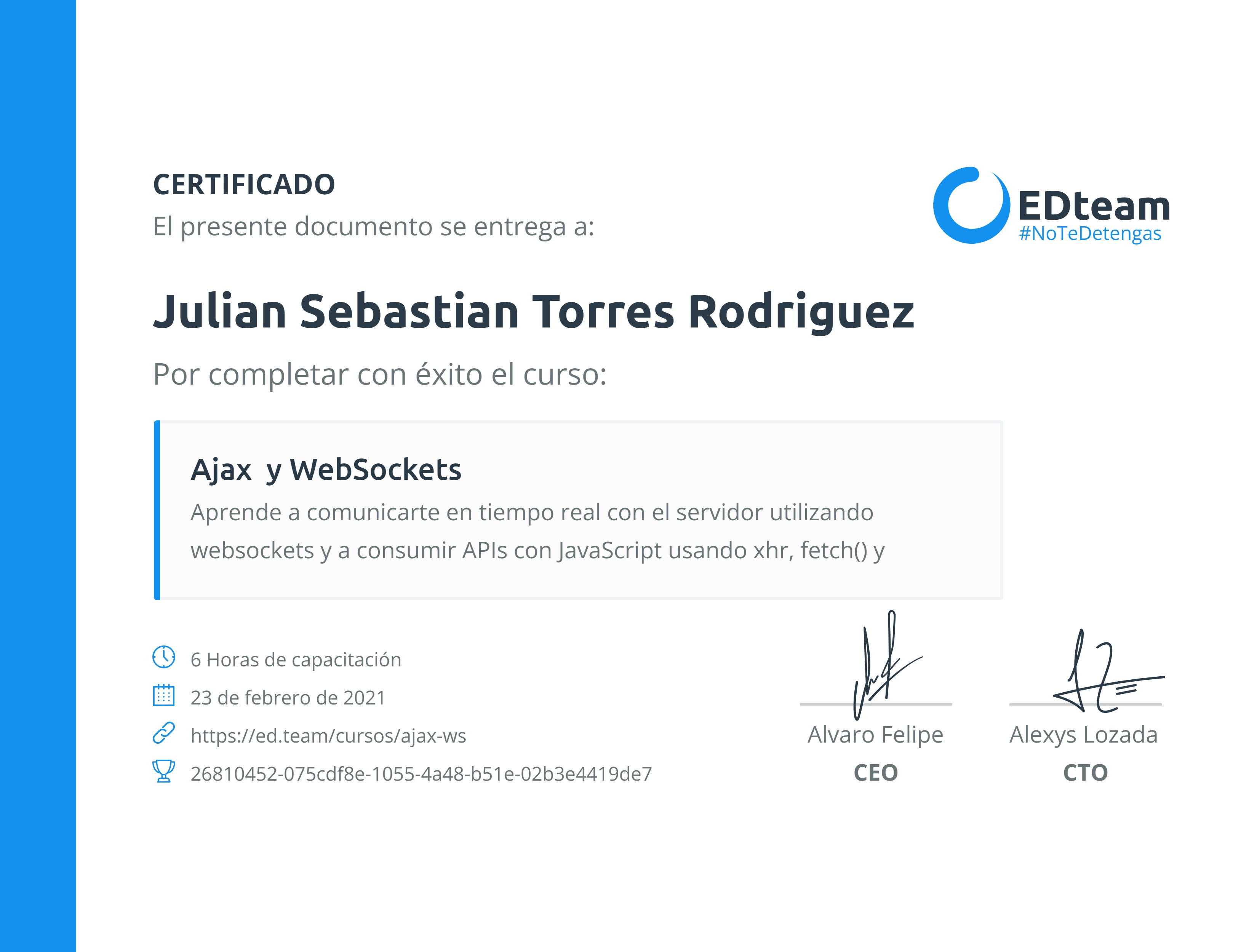 Certificado de curso