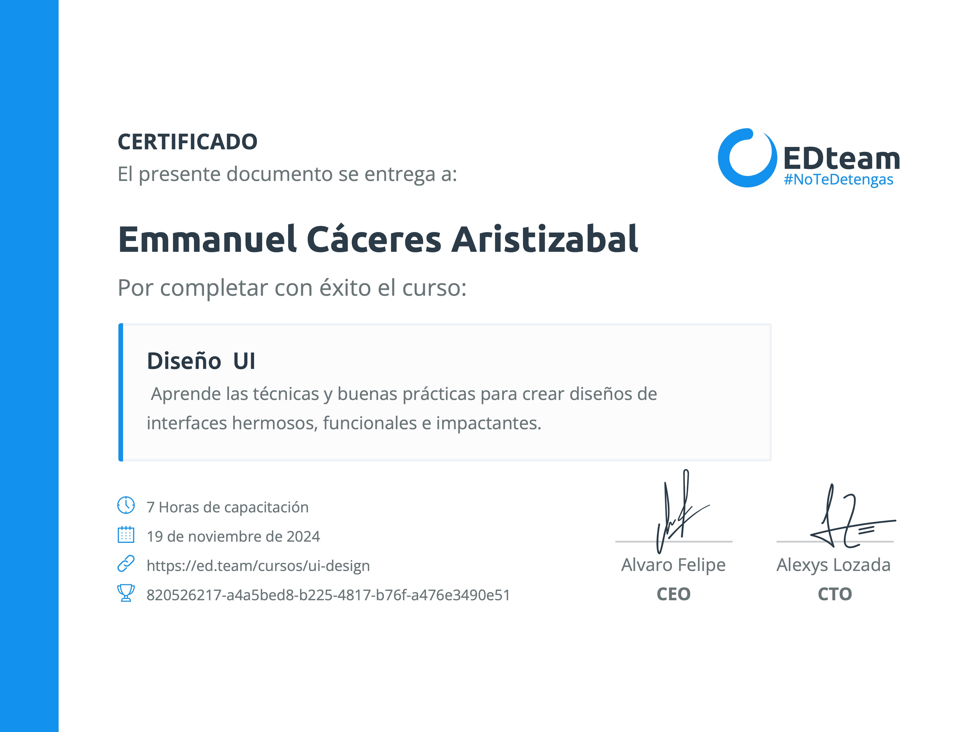 Certificado de curso