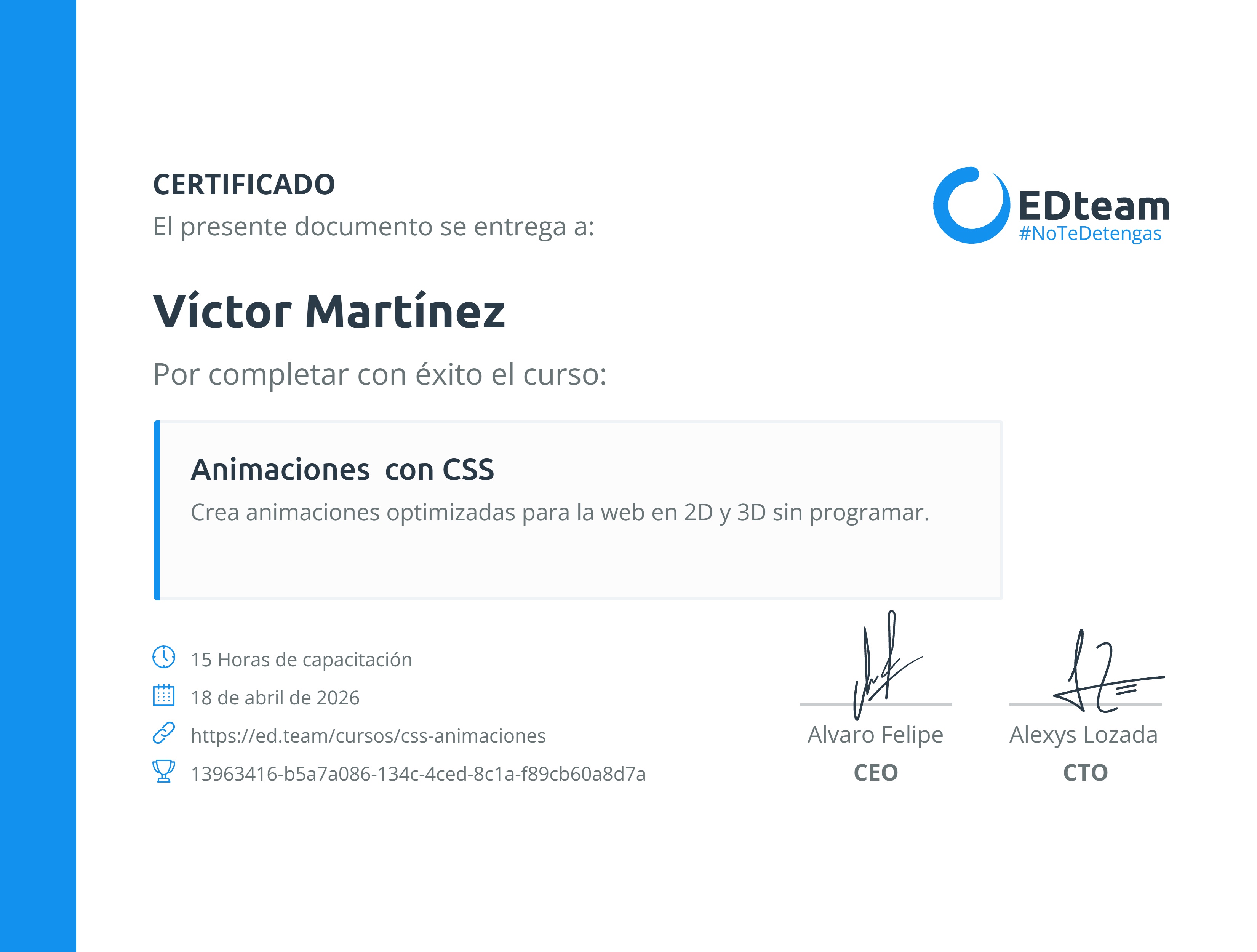 Certificado de curso