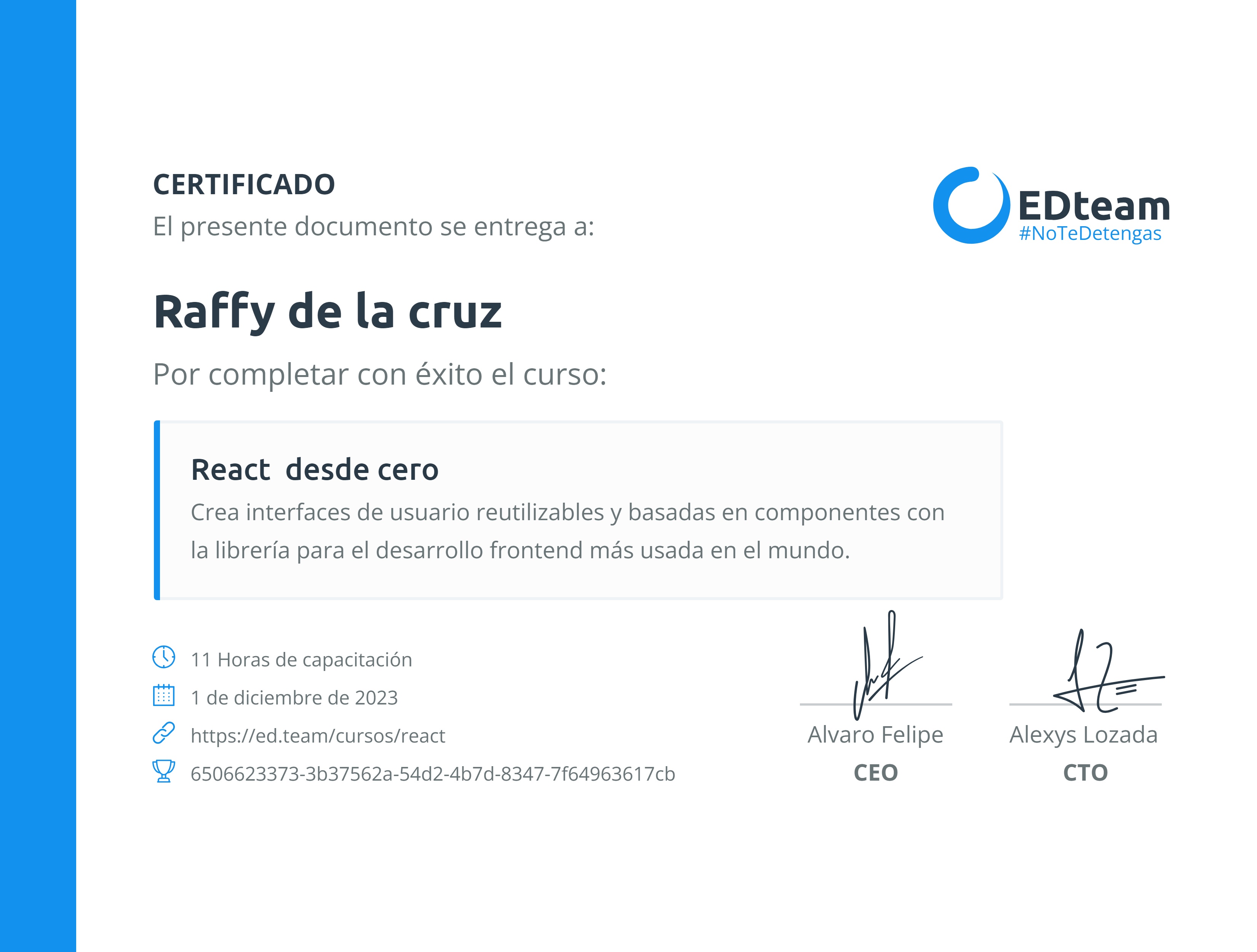 Certificado de curso