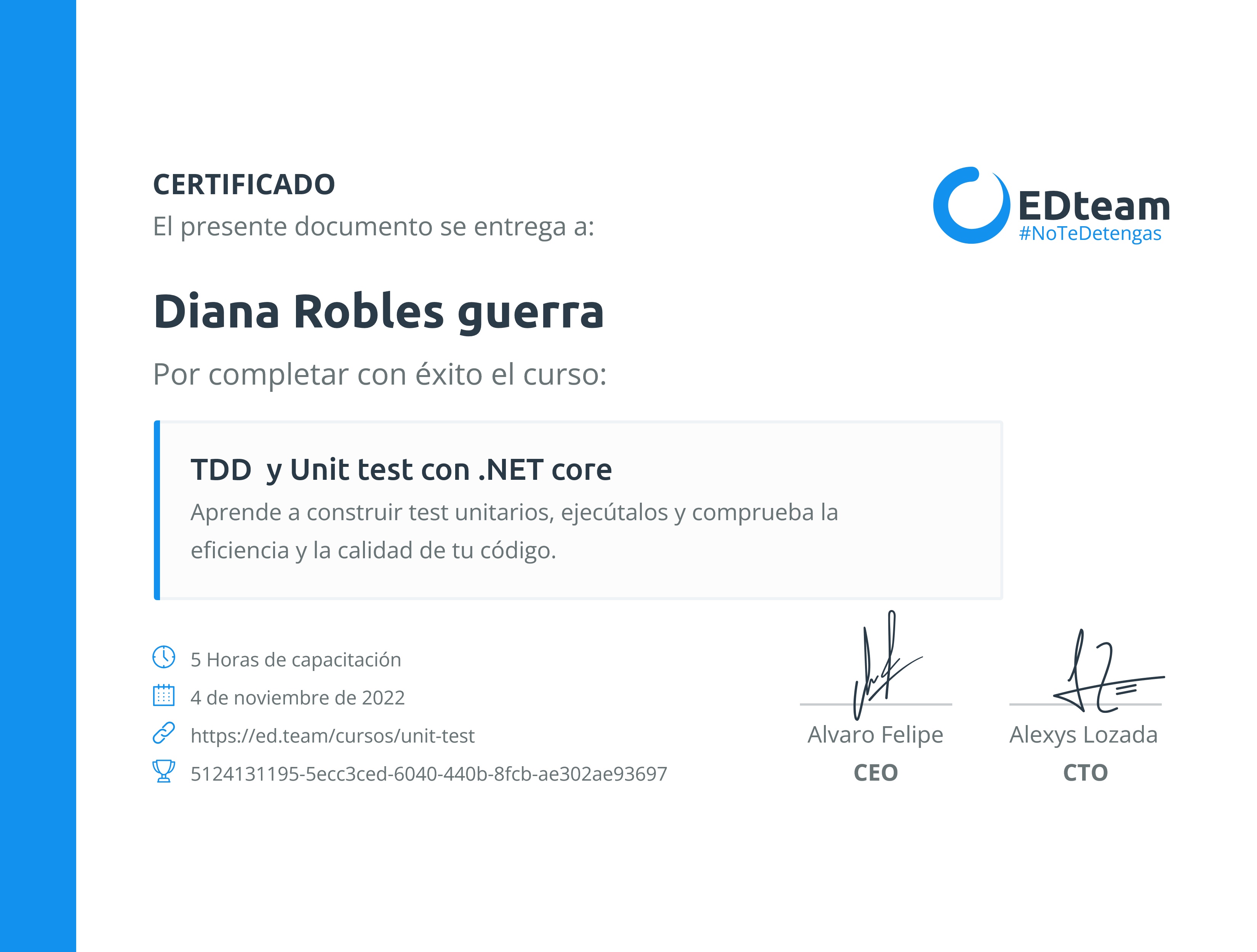 Certificado de curso