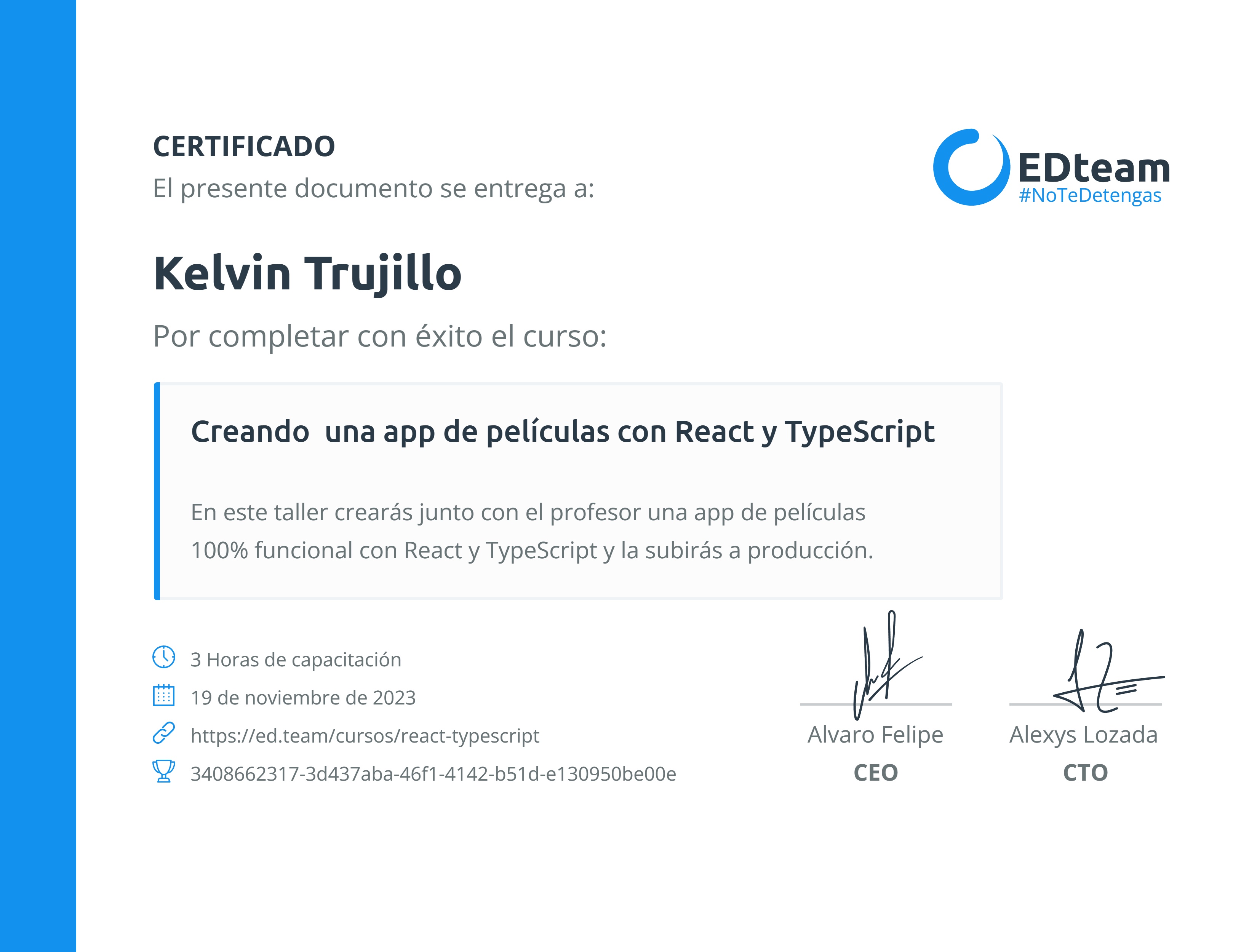 Certificado de curso