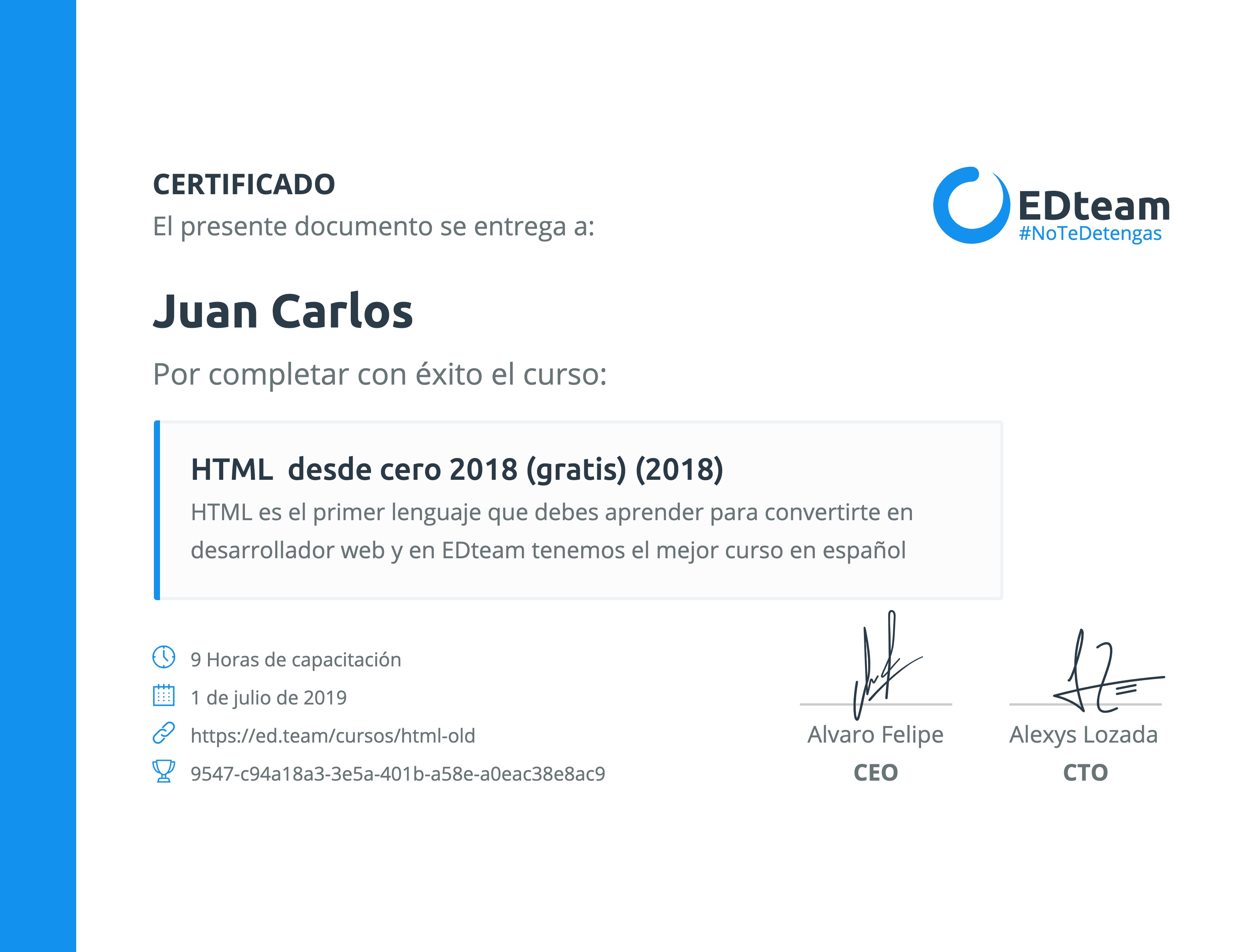 Certificado