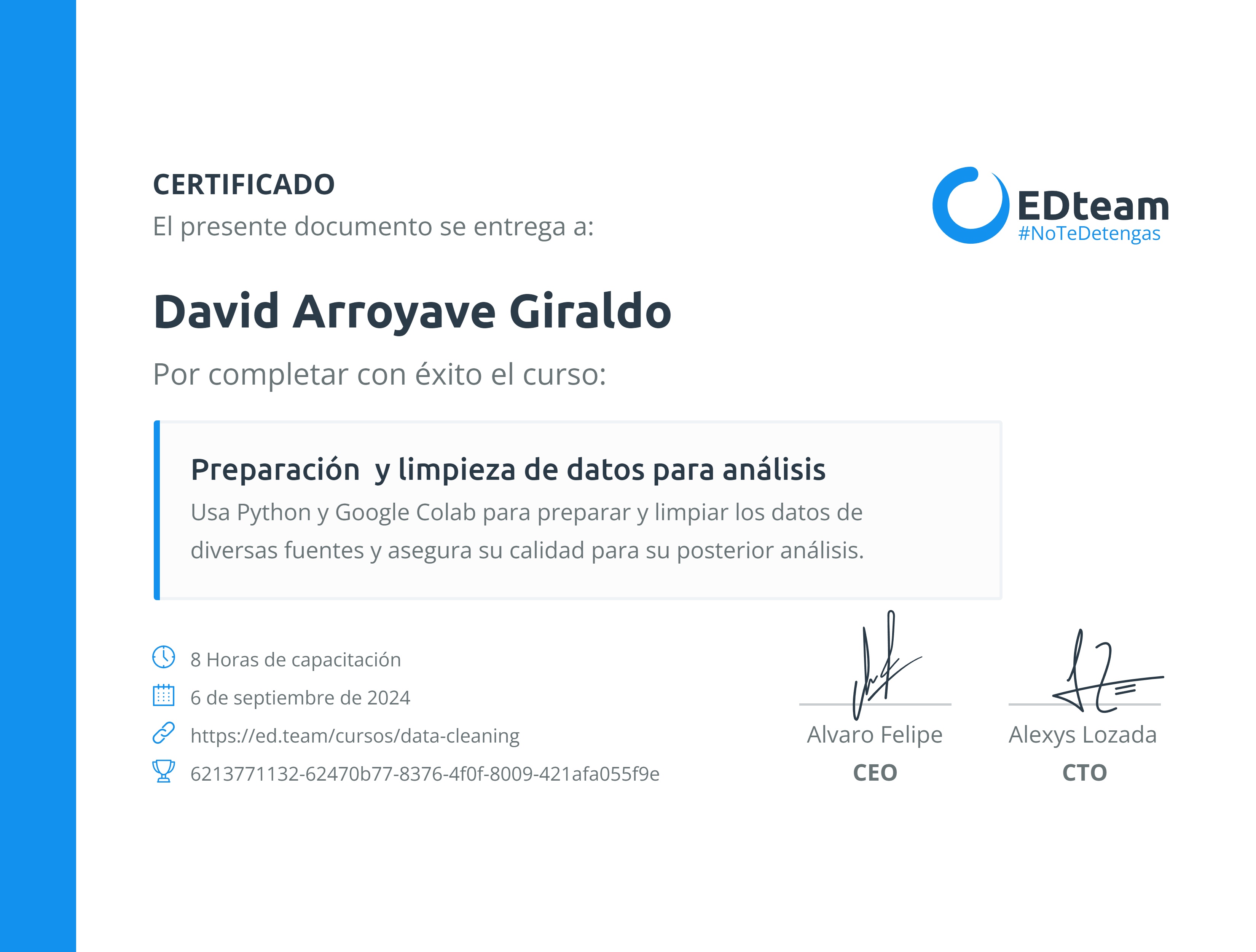 Certificado de curso