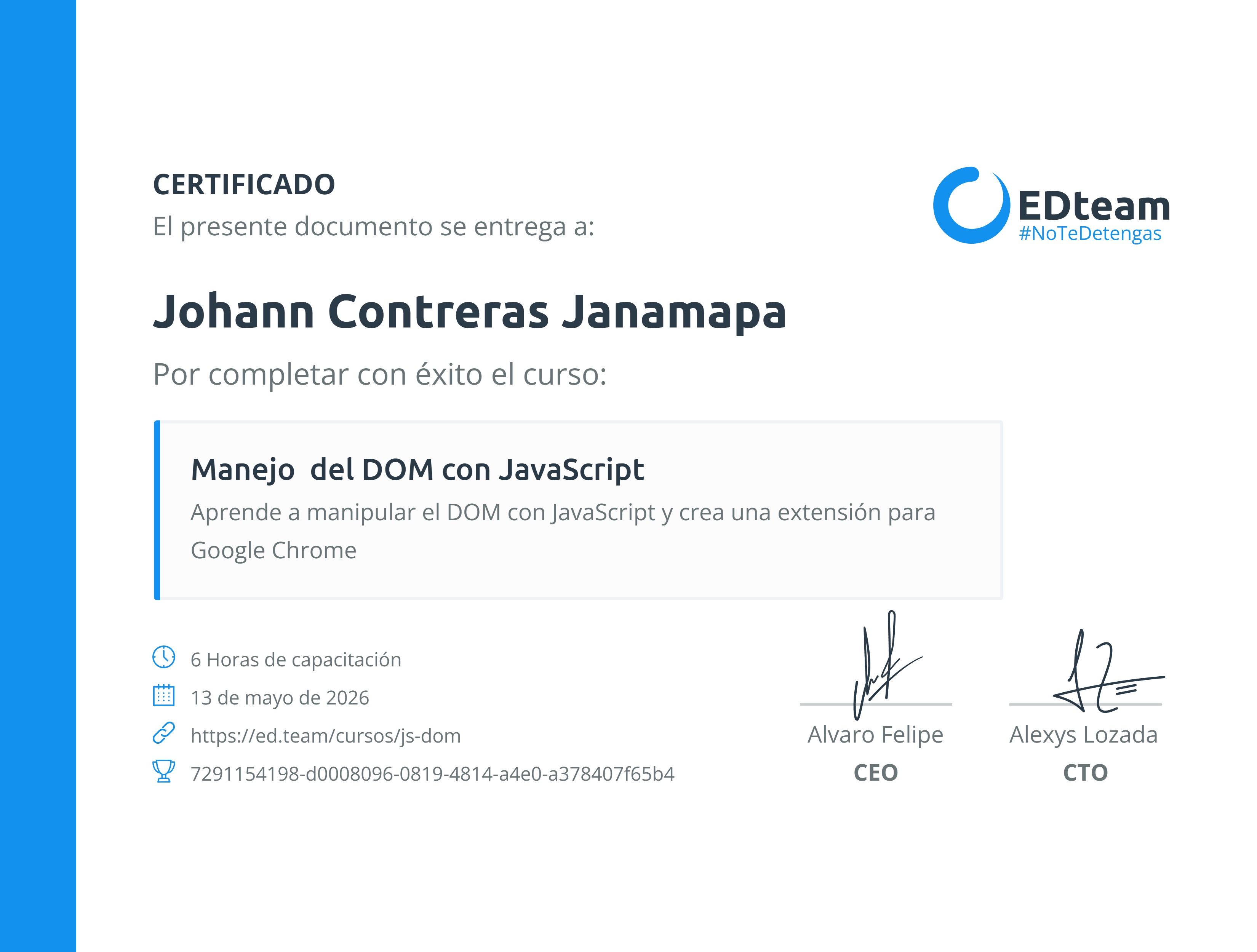Certificado de curso