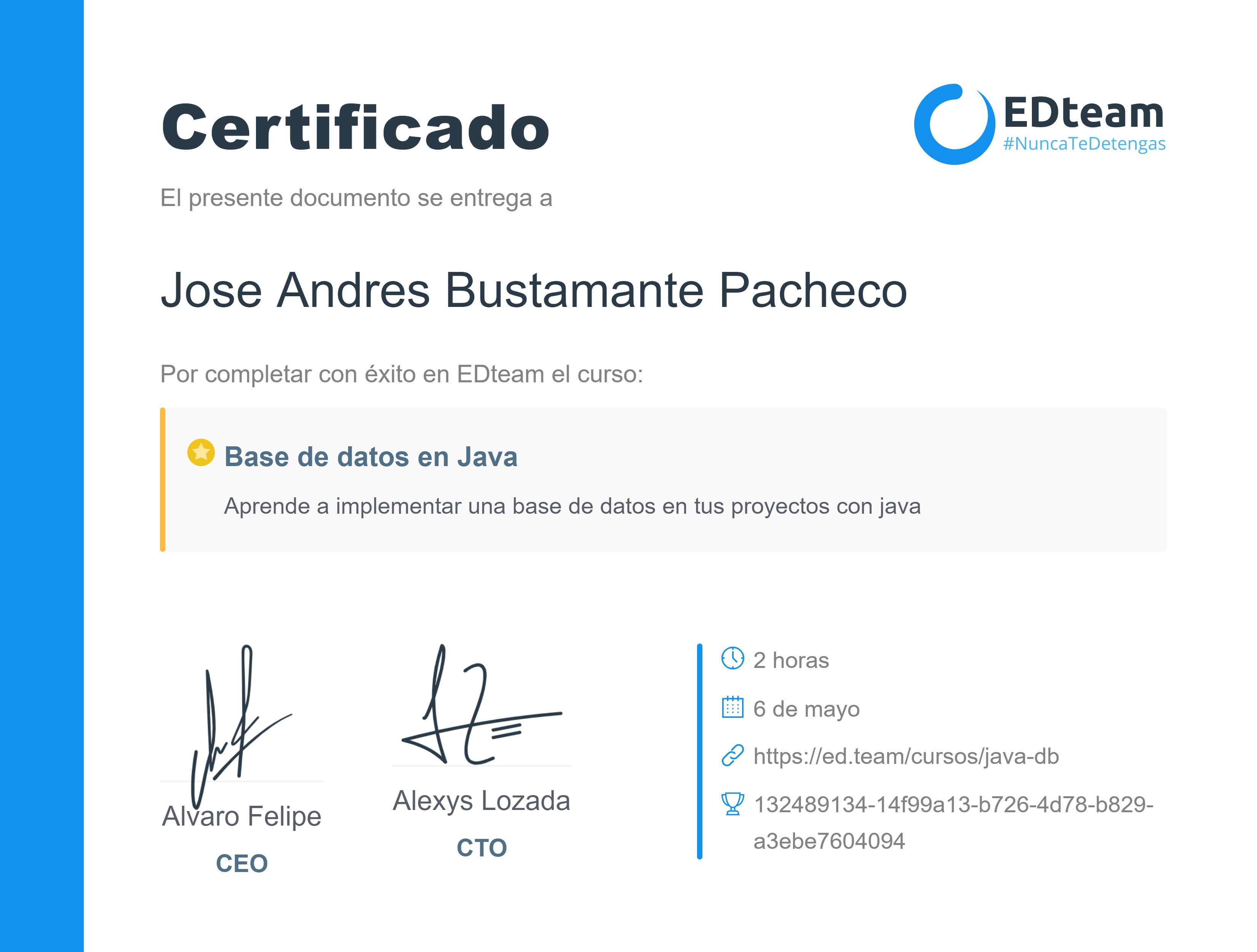 Certificado de curso