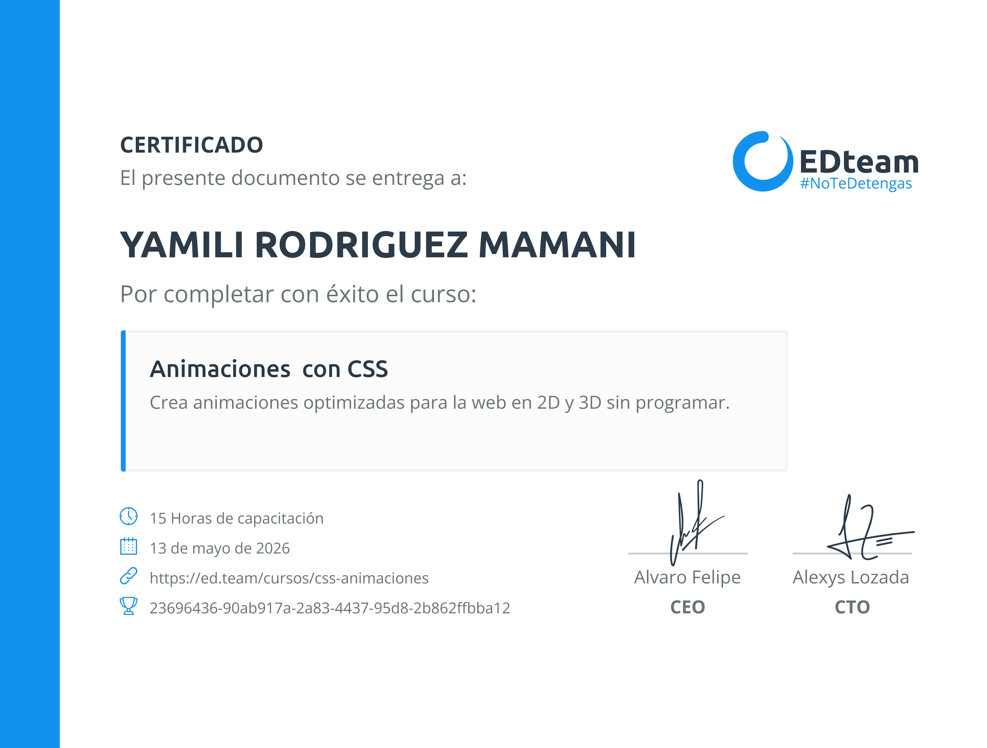 Certificado de curso