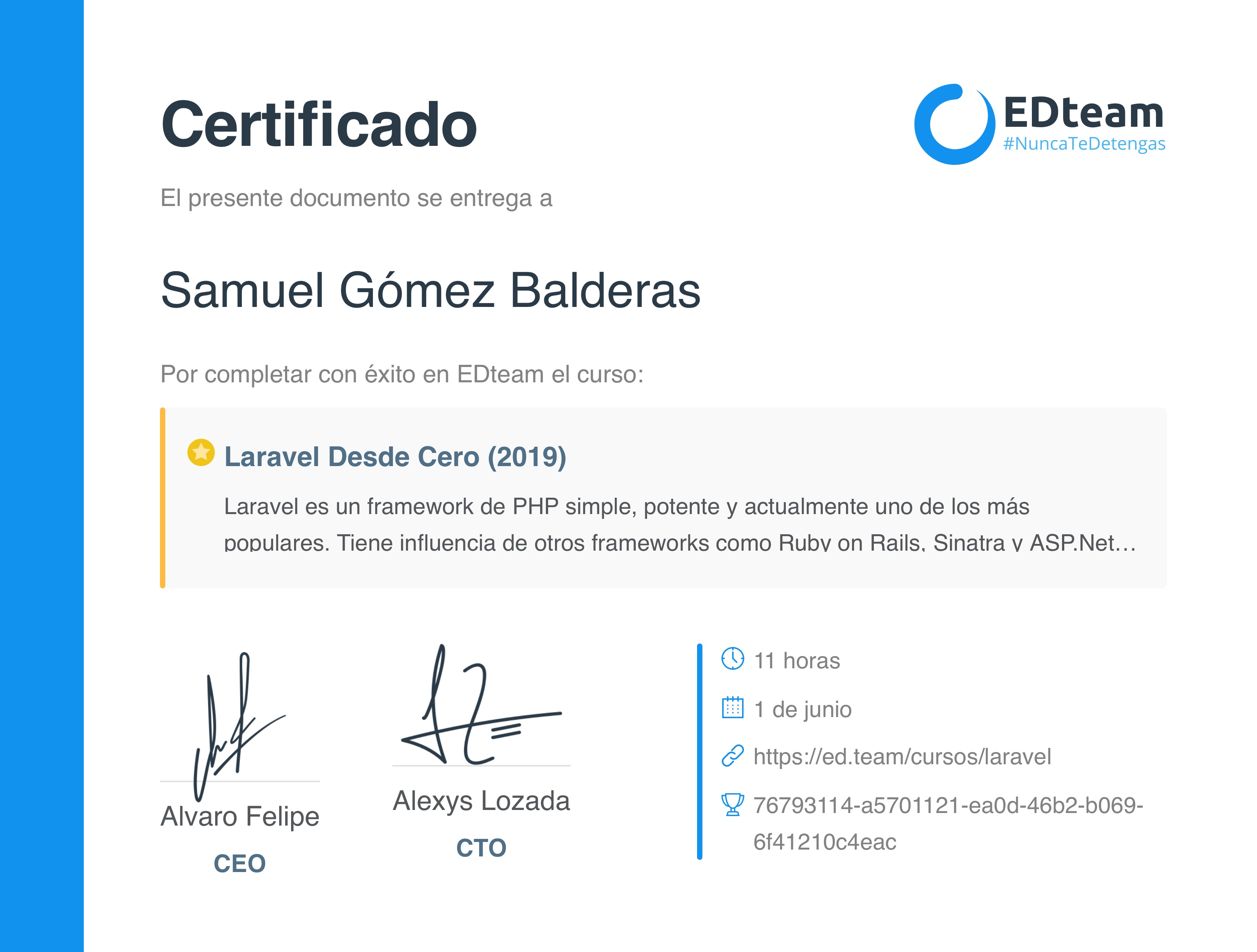 Certificado de curso
