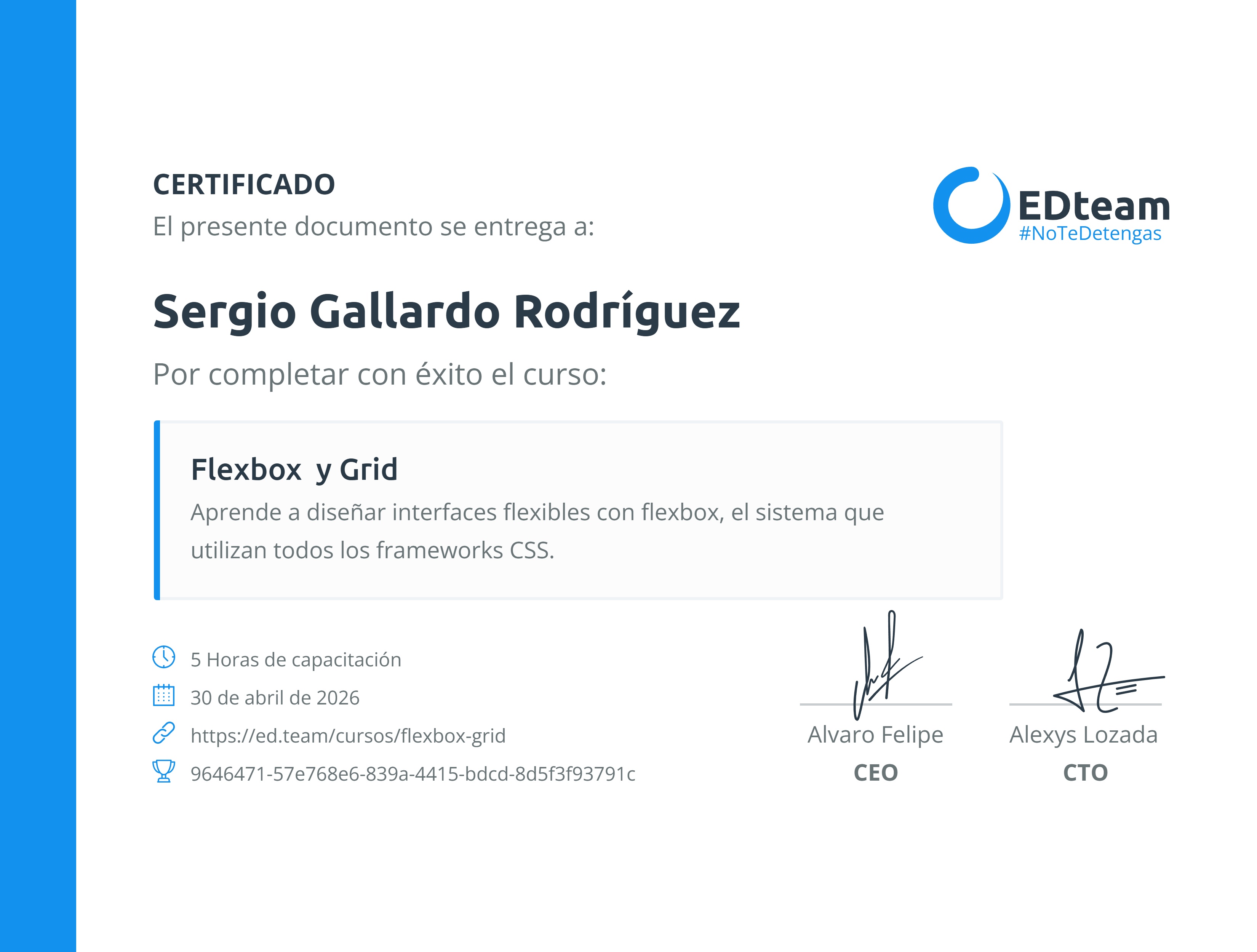 Certificado de curso