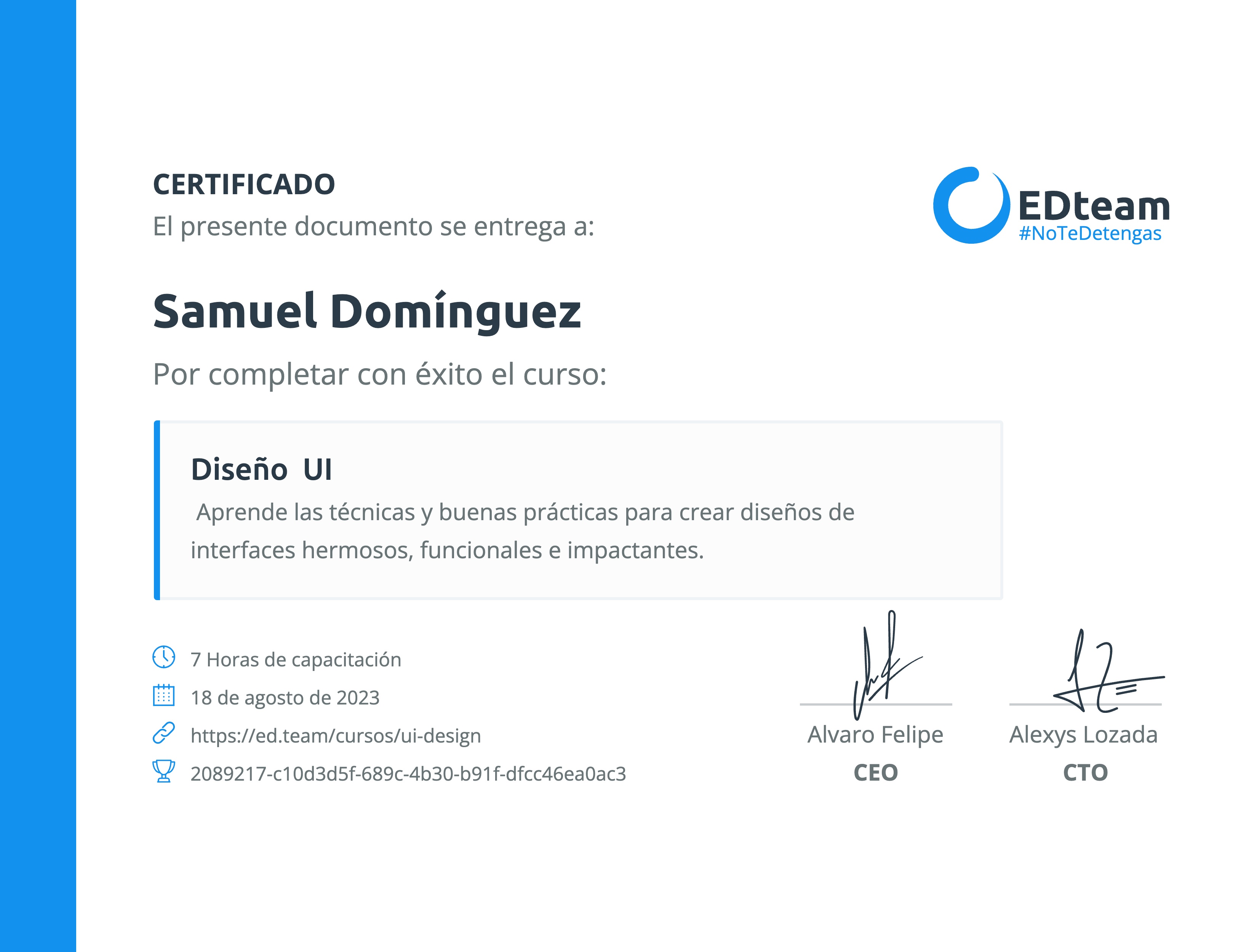 Certificado de curso