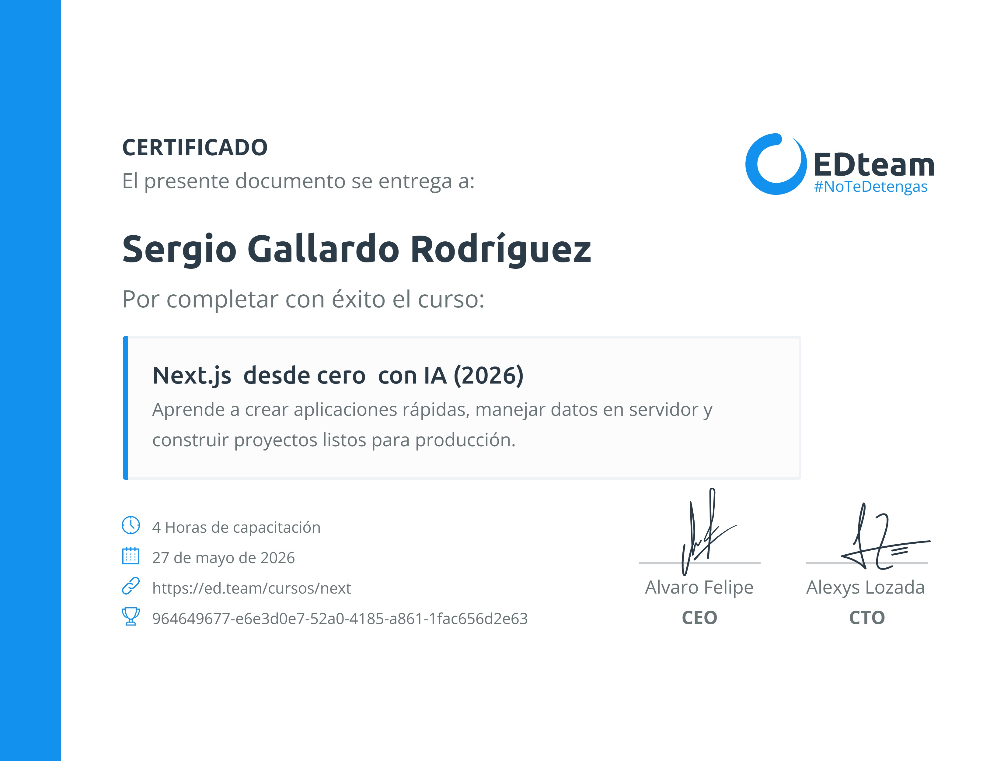 Certificado de curso