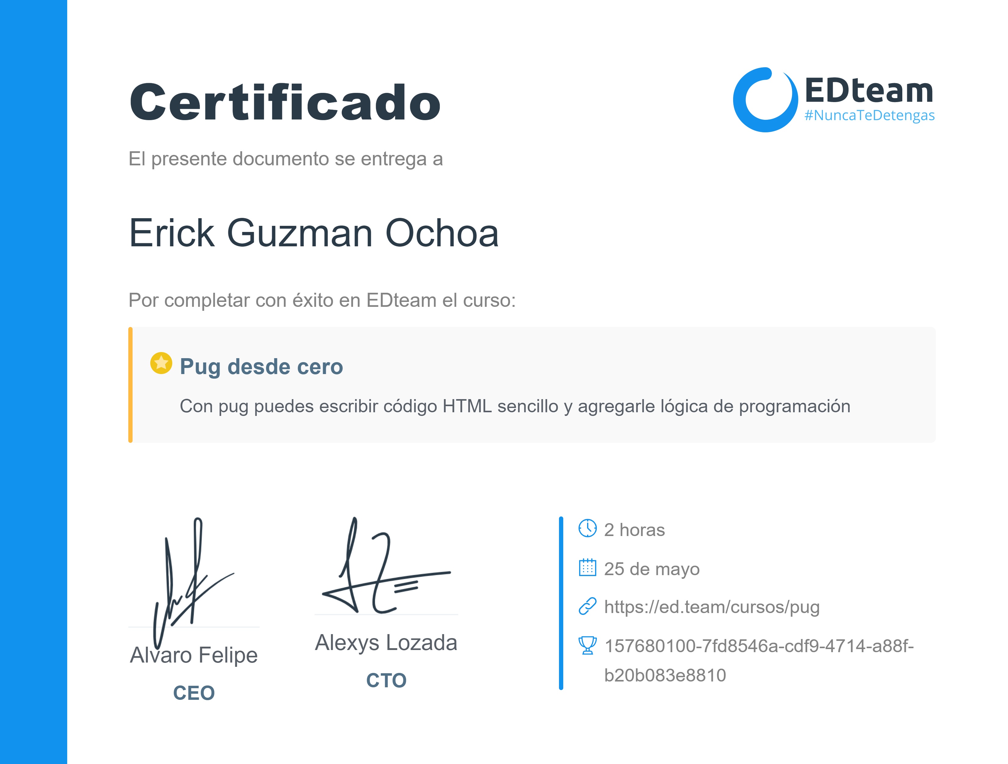 Certificado de curso