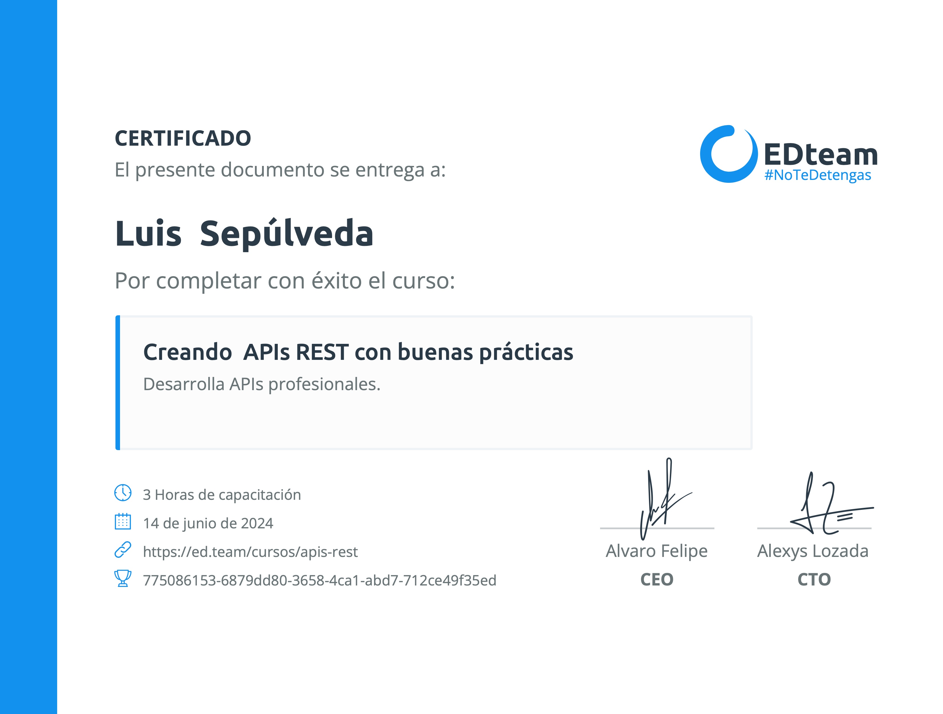 Certificado de curso